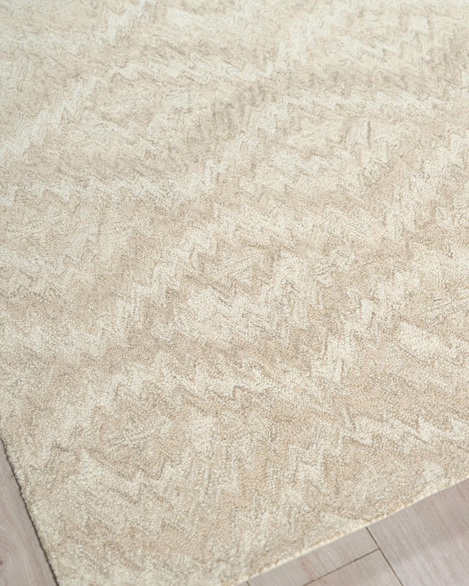 Exquisite Rugs Bargello Beige New Zealand Wool hand-tufted Area Rug ...