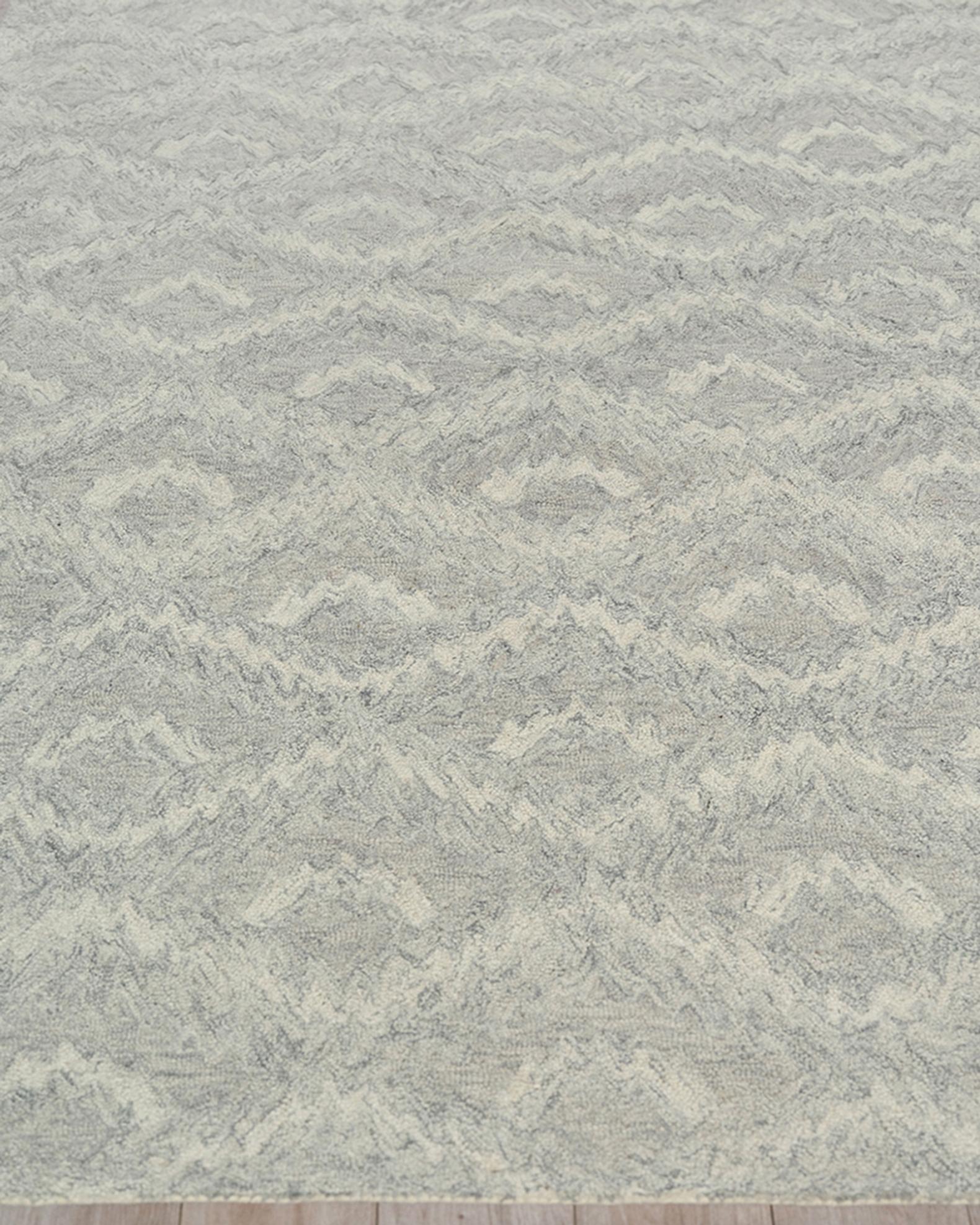 Exquisite Rugs Bargello Gray New Zealand Wool hand-tufted Area Rug ...
