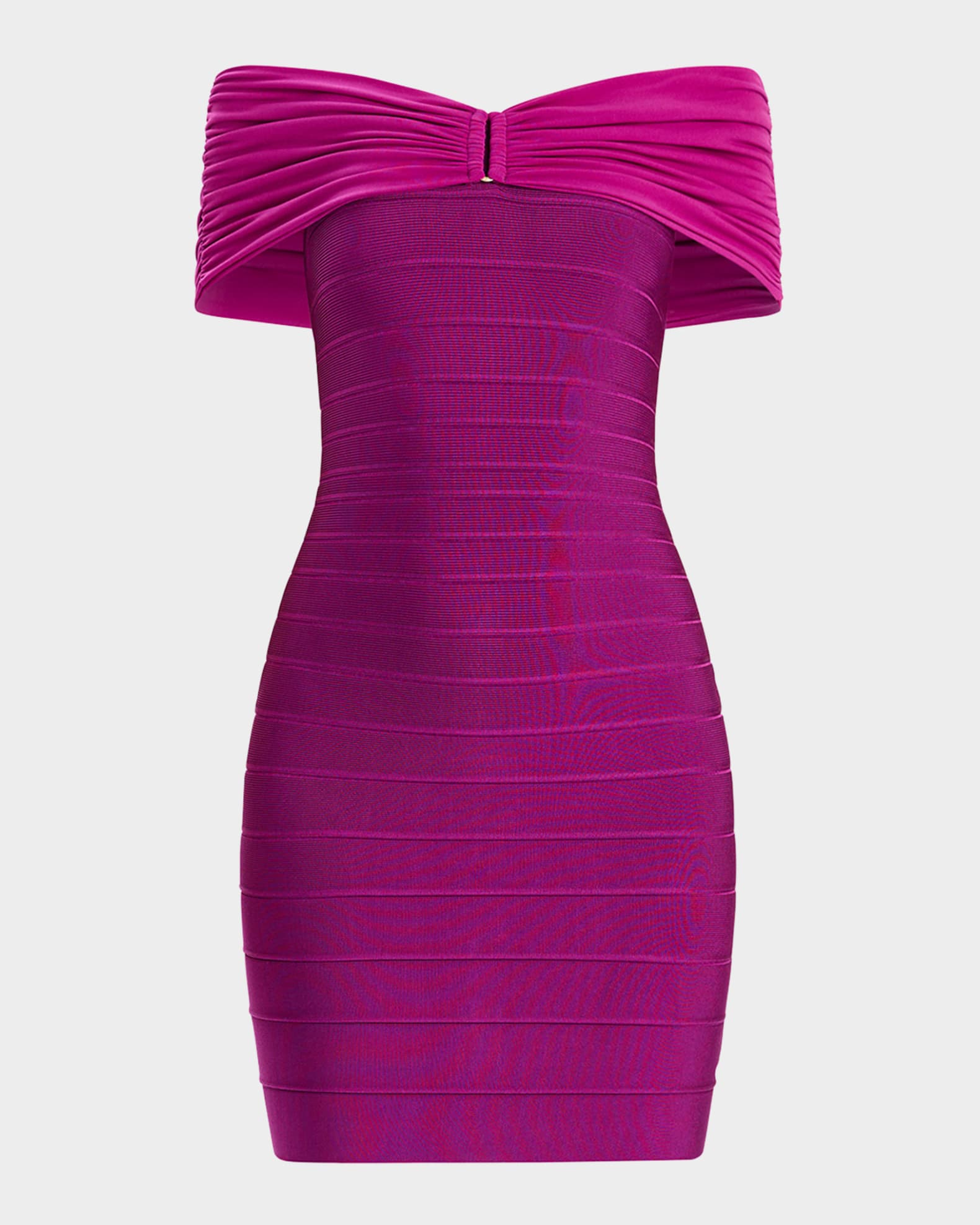 Celine Off-The-Shoulder Bandage Mini Dress 0