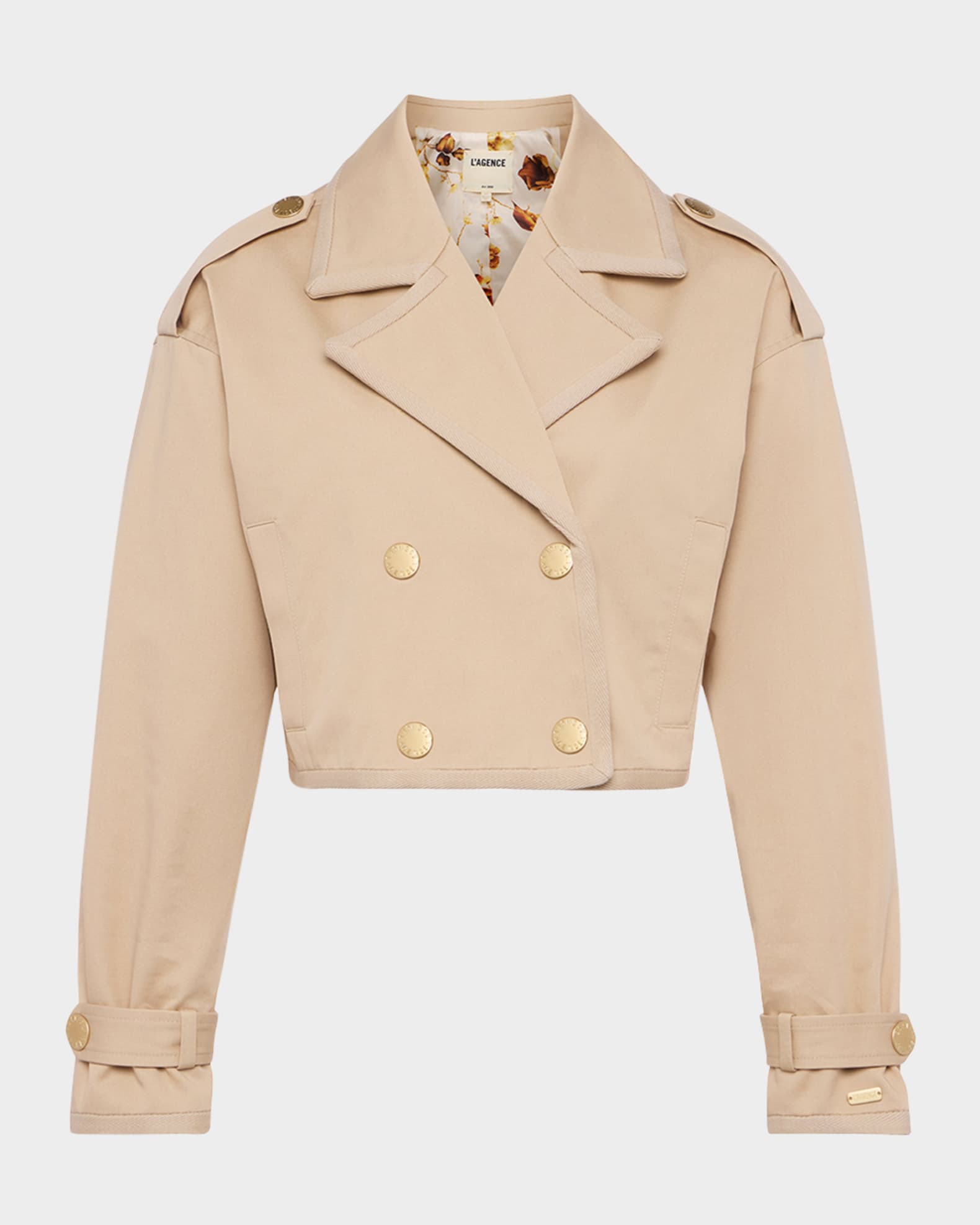 L'Agence Kento Cropped Trench Coat | Neiman Marcus
