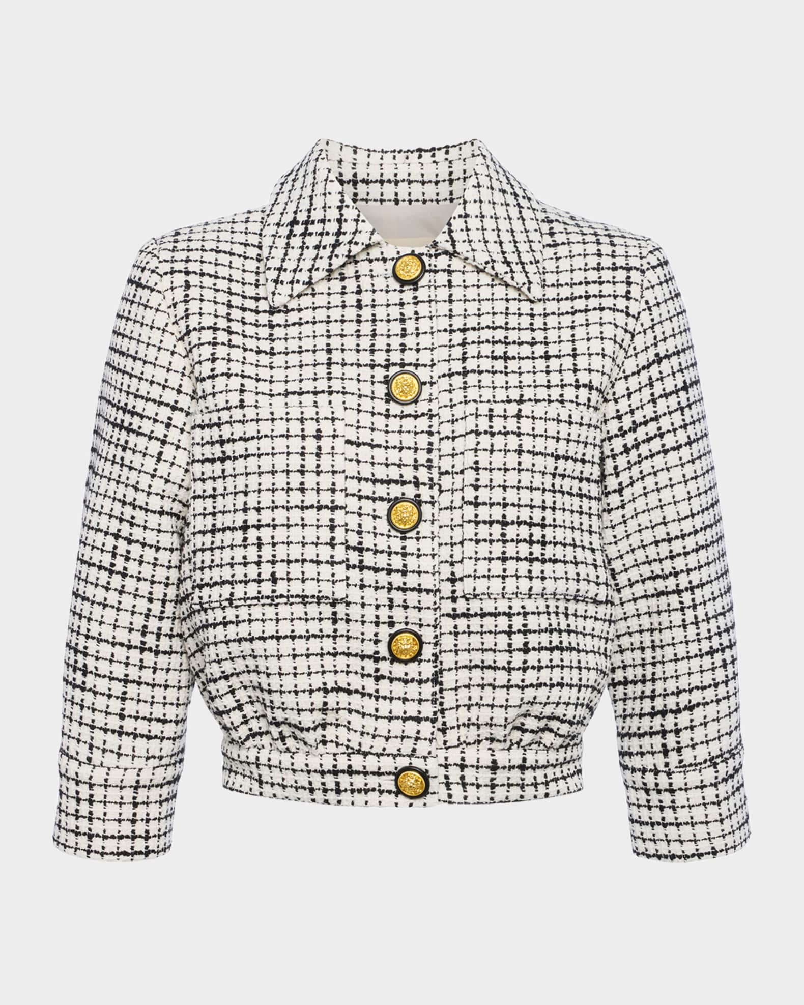 Jia Cropped Tweed Jacket 0
