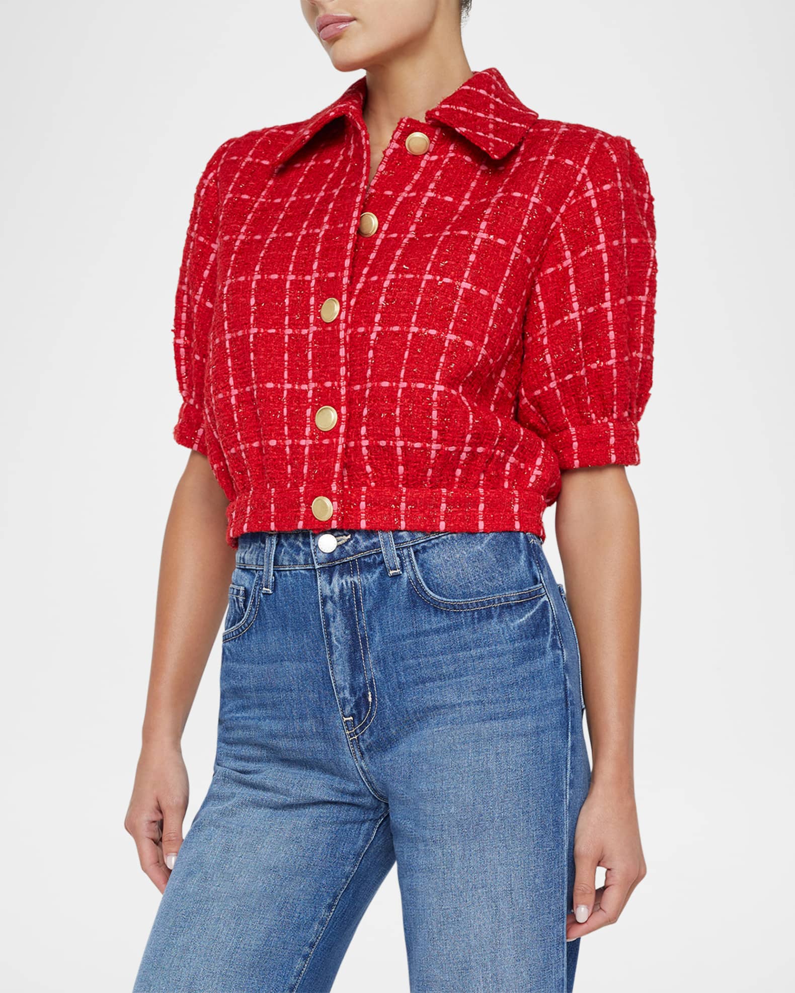 Short Sleeve Tweed Jacket by TOCCIN X RTR | Rent the Runway