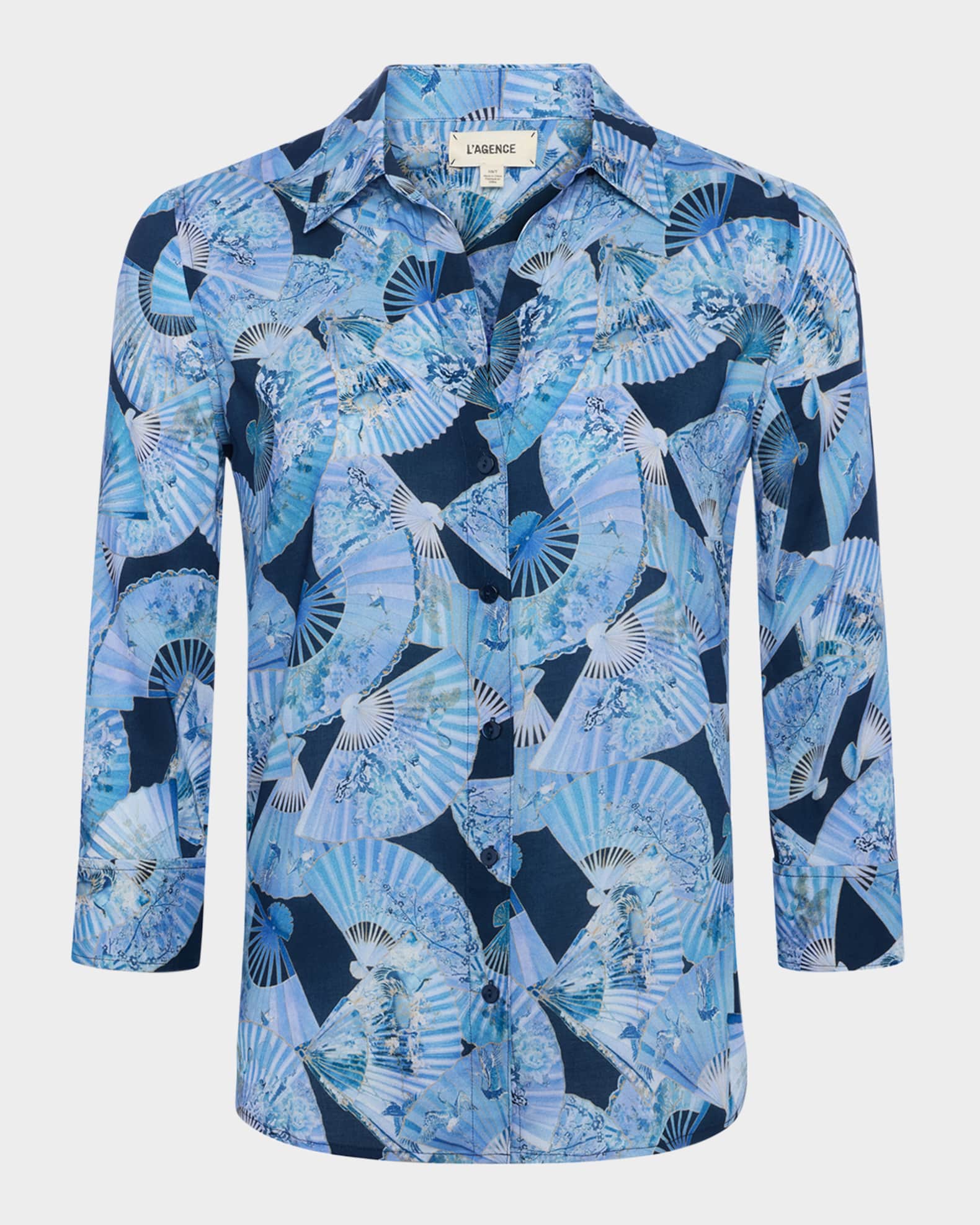 Camille Button-Front Blouse 0