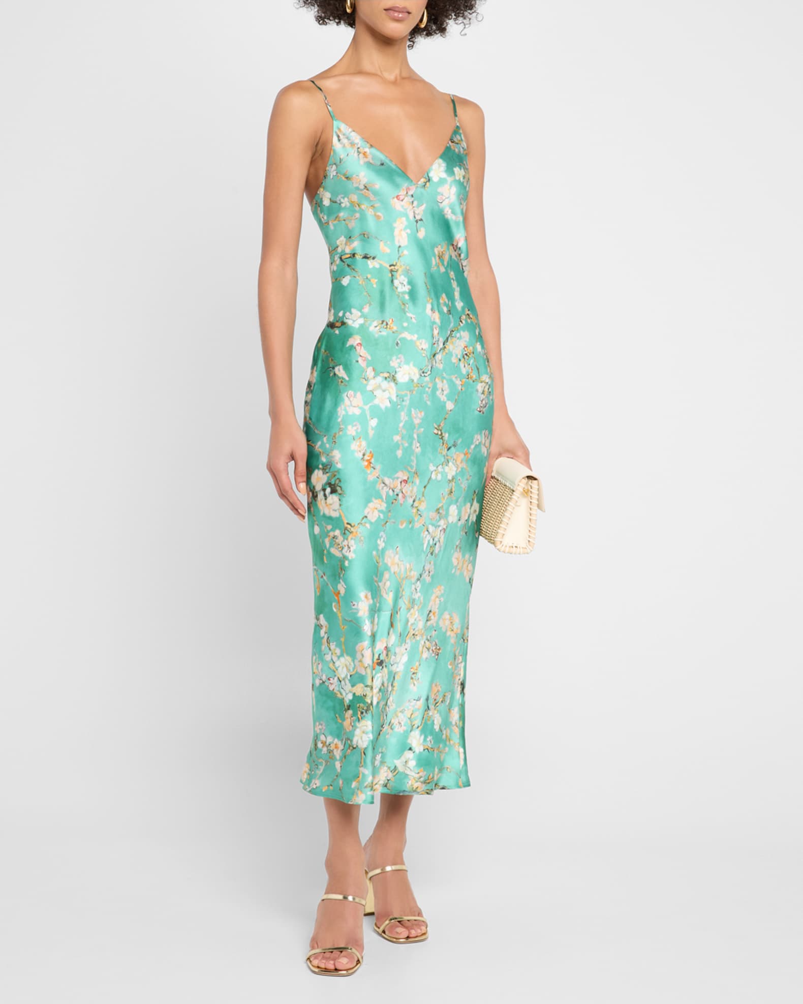 Cherry Blossom Seridie Mid-Length Slip Dress 1