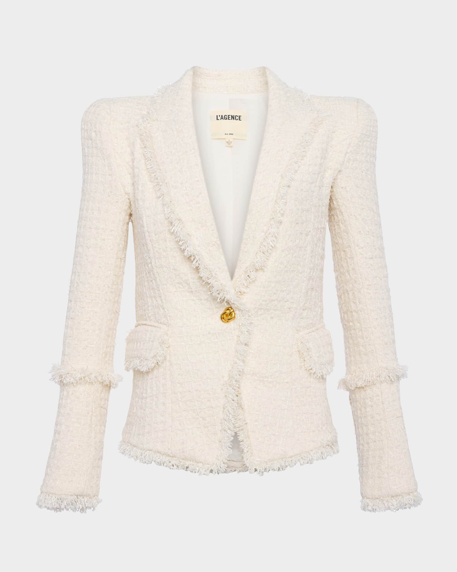 L'Agence Kaisley Waffle Tweed Blazer | Neiman Marcus