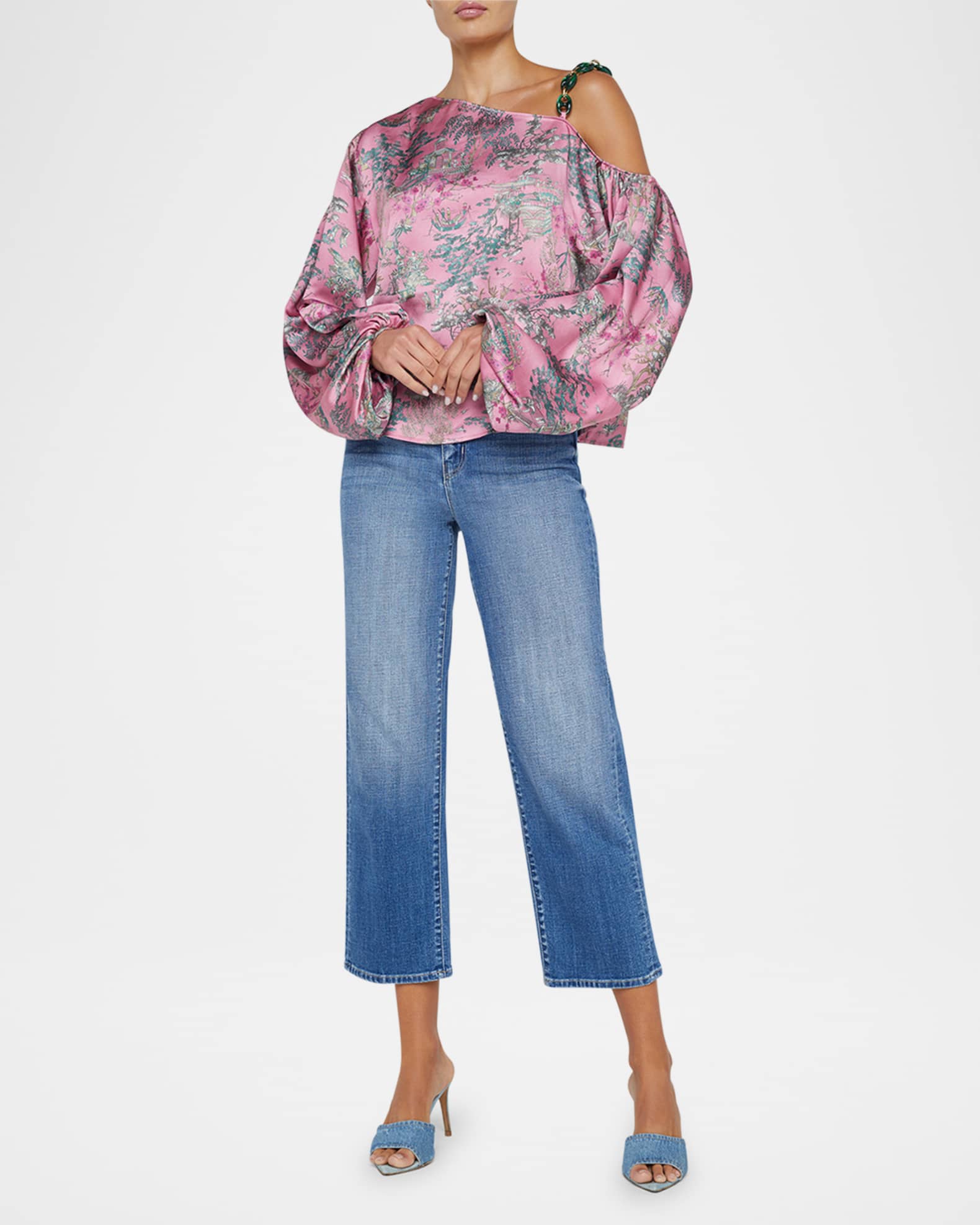 Asami Chain One-Shoulder Blouse