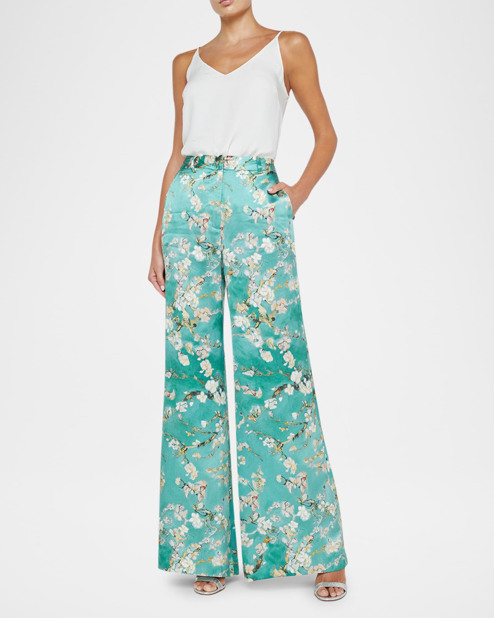 Cherry Blossom Pilar Wide-Leg Pants 1