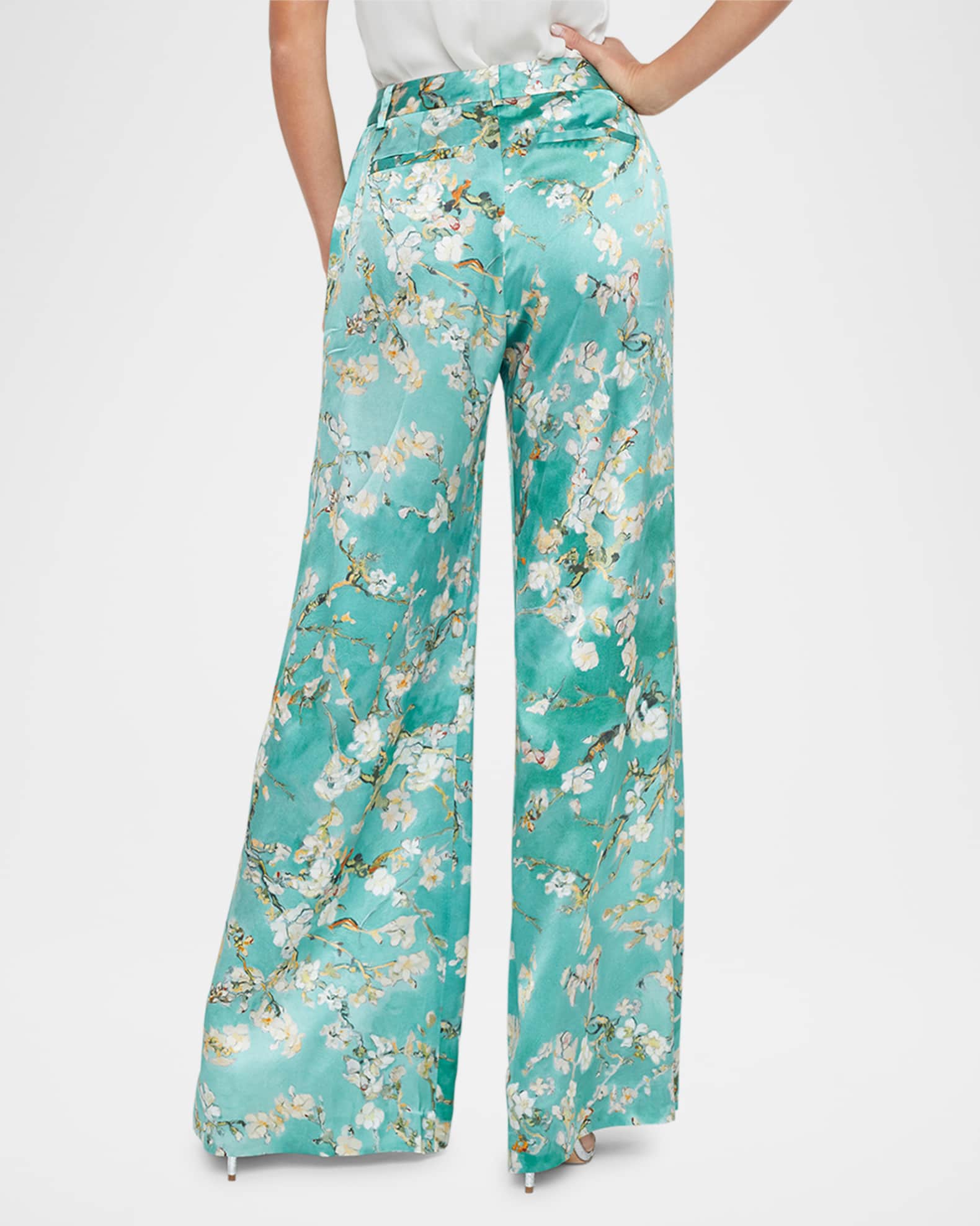 Cherry Blossom Pilar Wide-Leg Pants