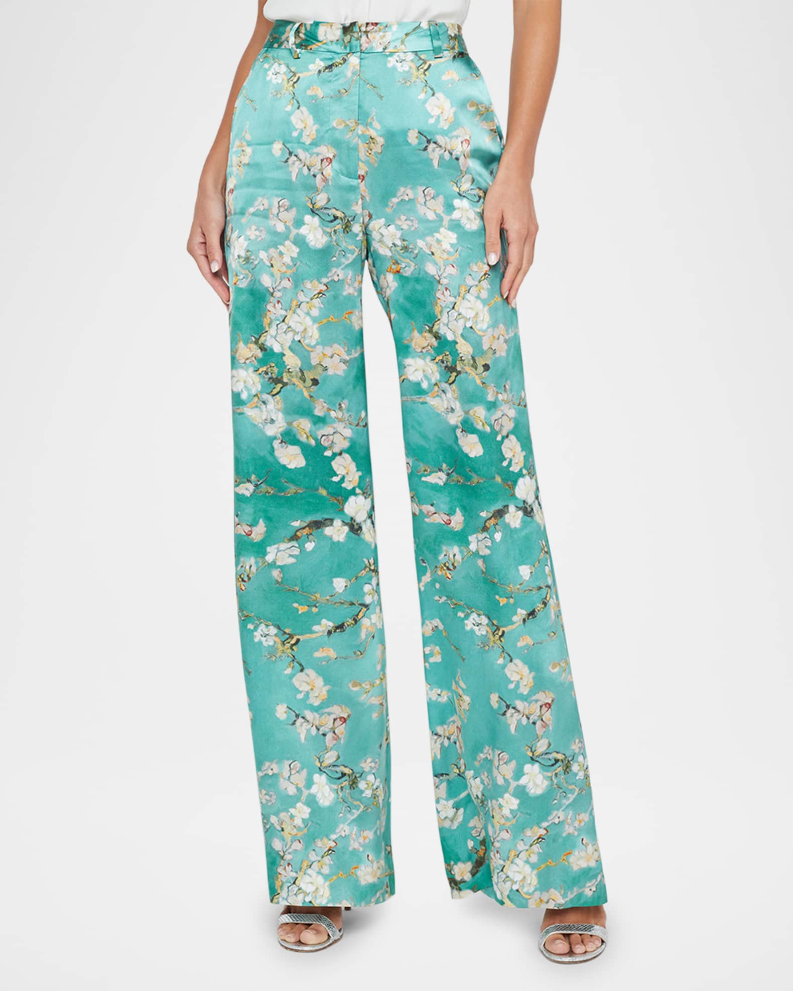 Cherry Blossom Pilar Wide-Leg Pants