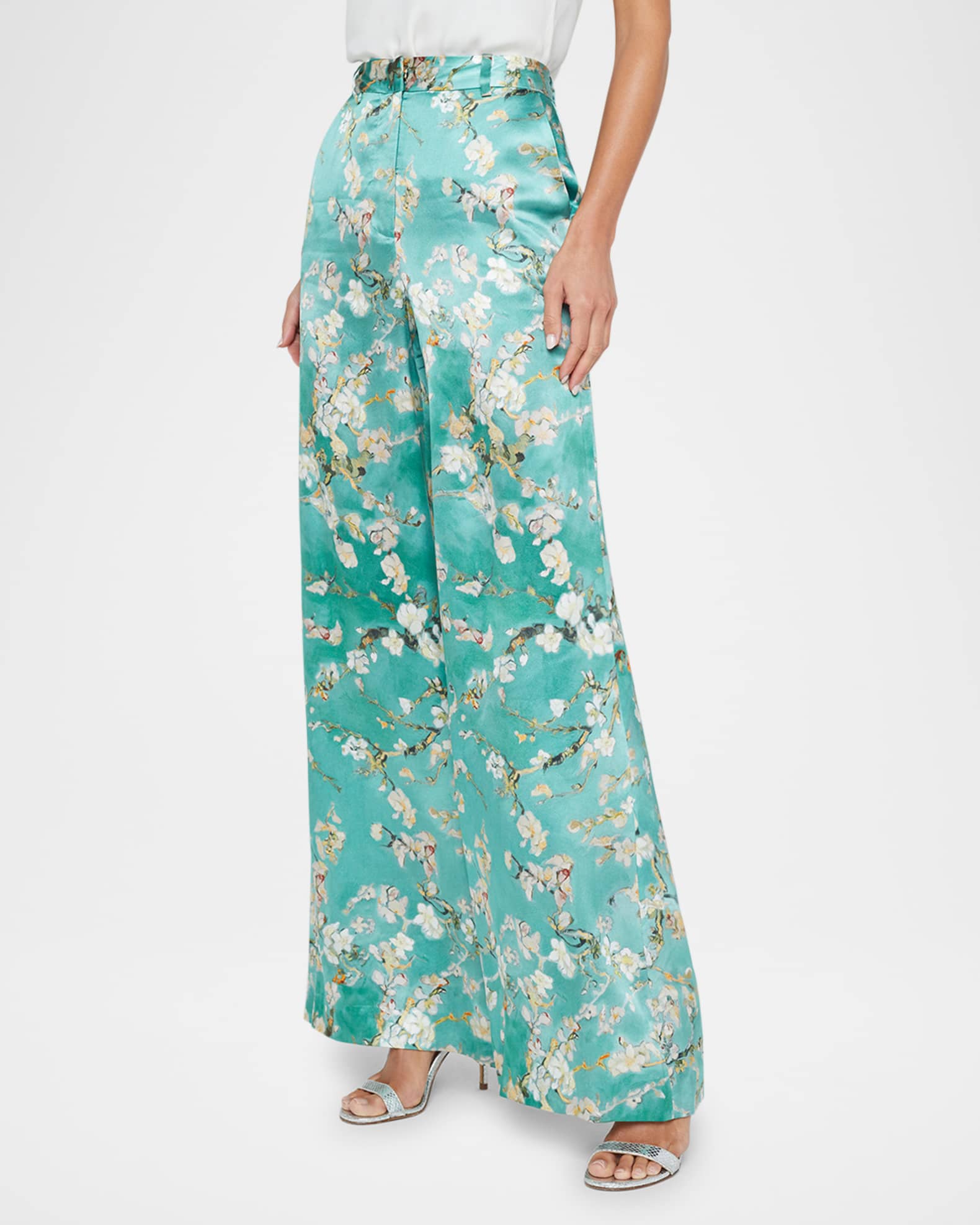 Cherry Blossom Pilar Wide-Leg Pants