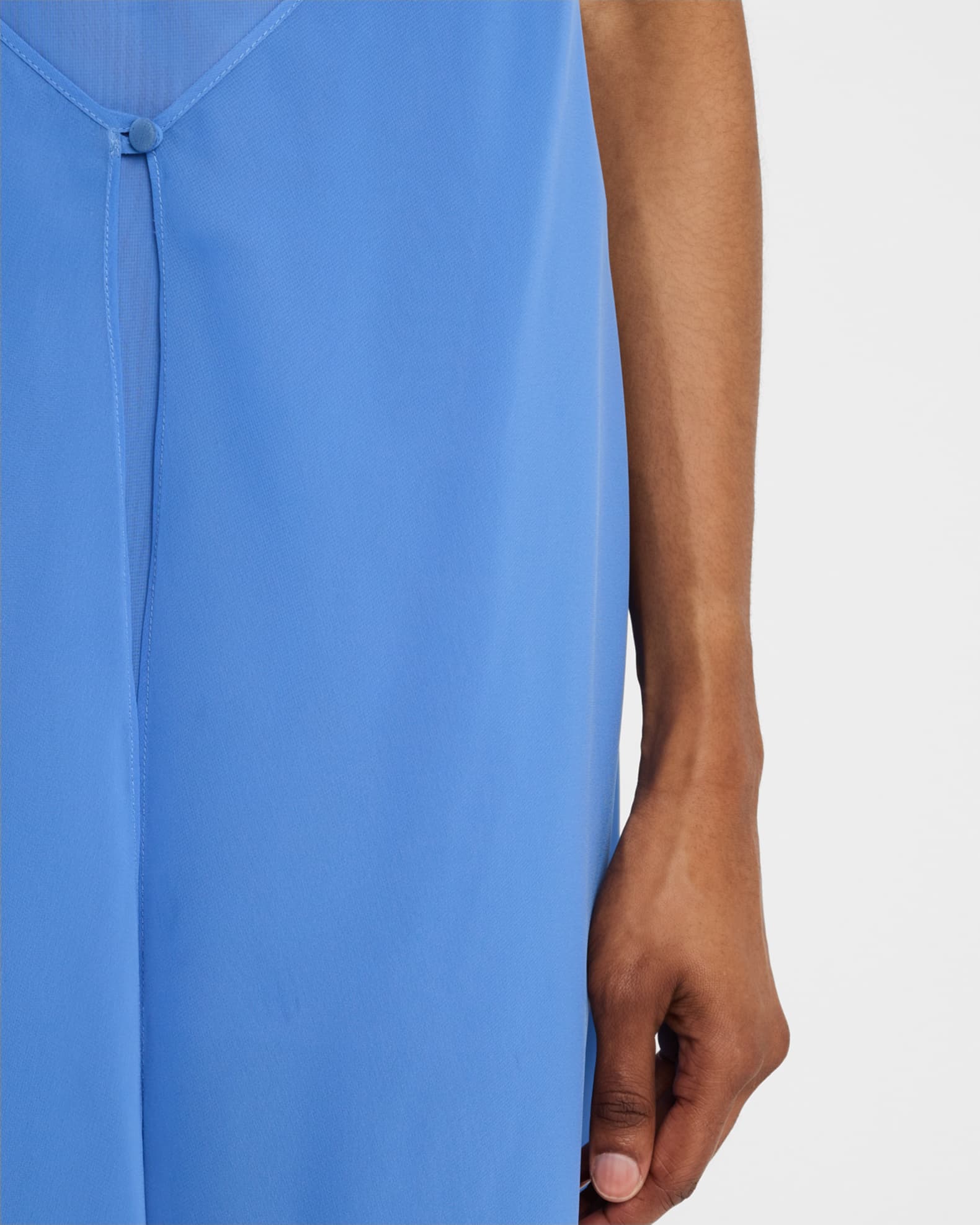 Emporio Armani Sleeveless Techno Georgette Maxi Dress