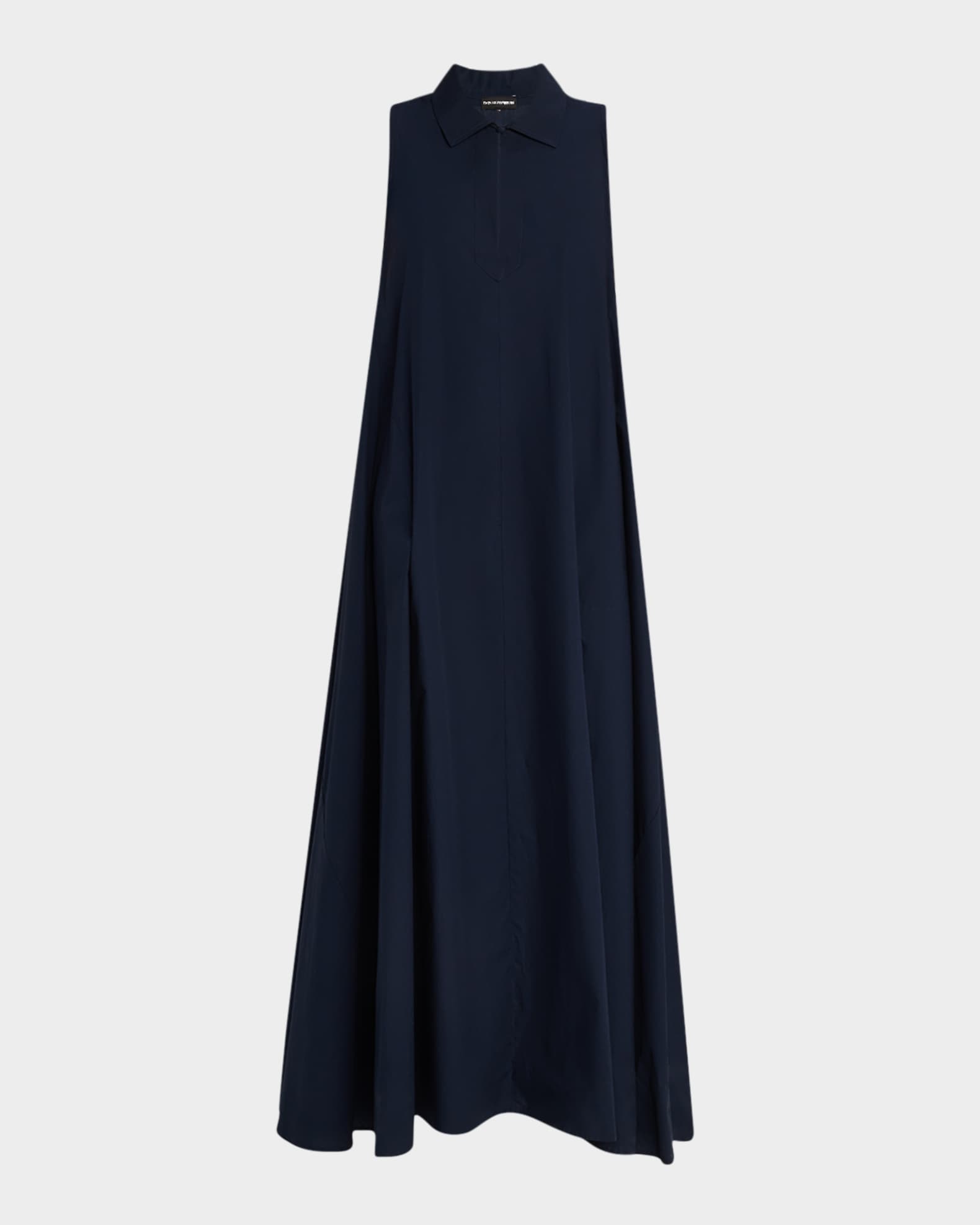 Trapeze Cotton Poplin Maxi Shirtdress 0