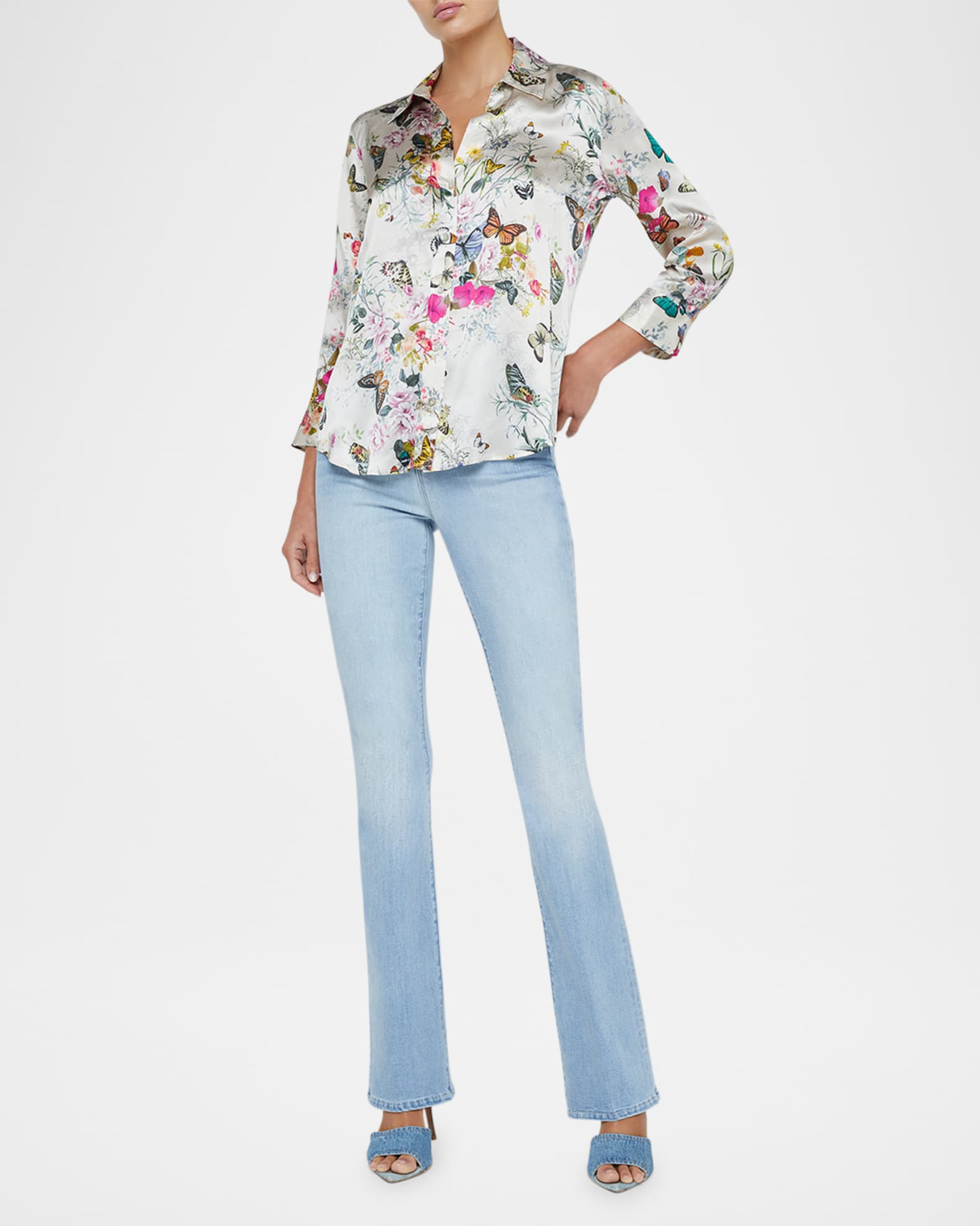 Dani Silk Button-Front Blouse 1