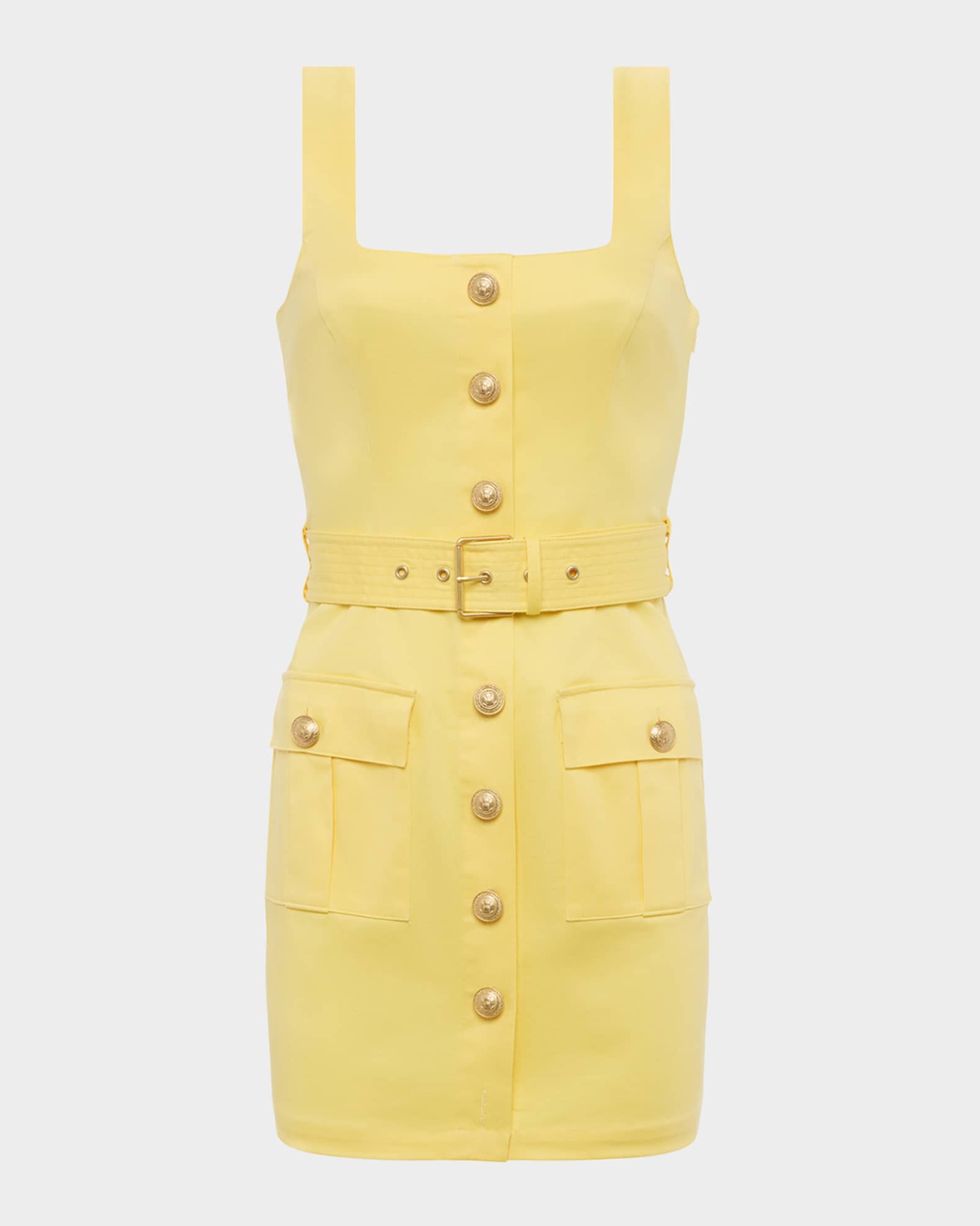 Midy Button-Front Mini Dress 0