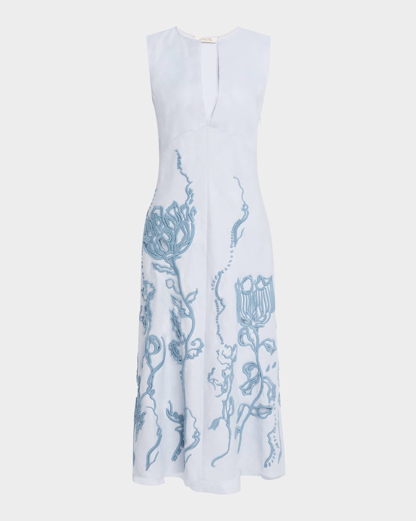 Embroidered Beauty Linen Dress 0
