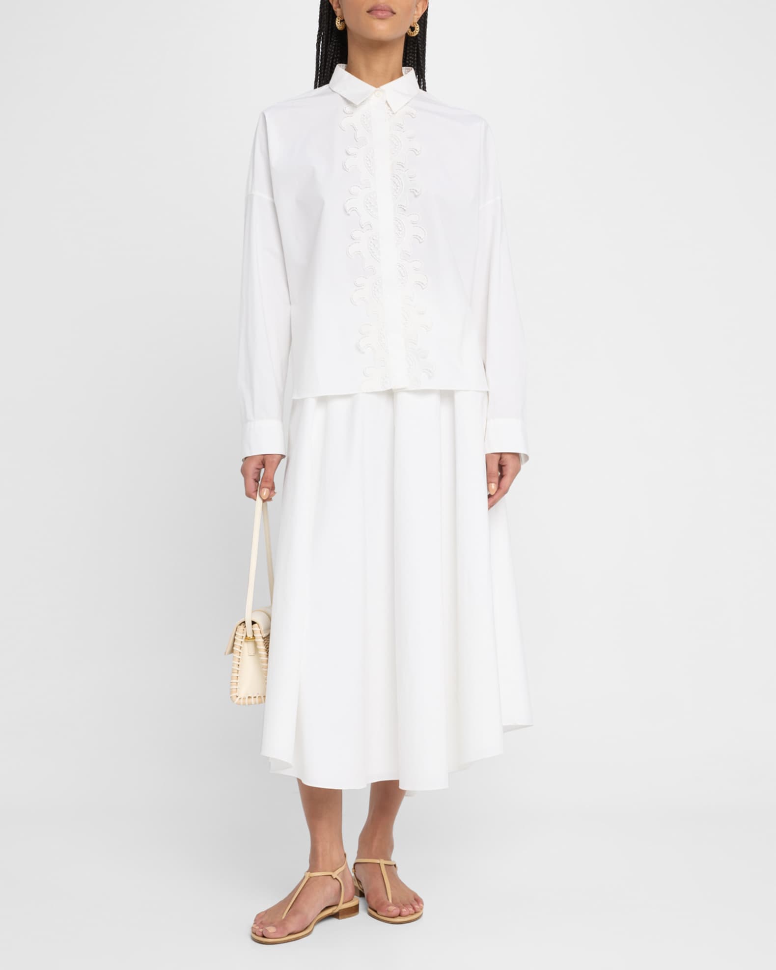 Poplin Power Button-Down Blouse 1