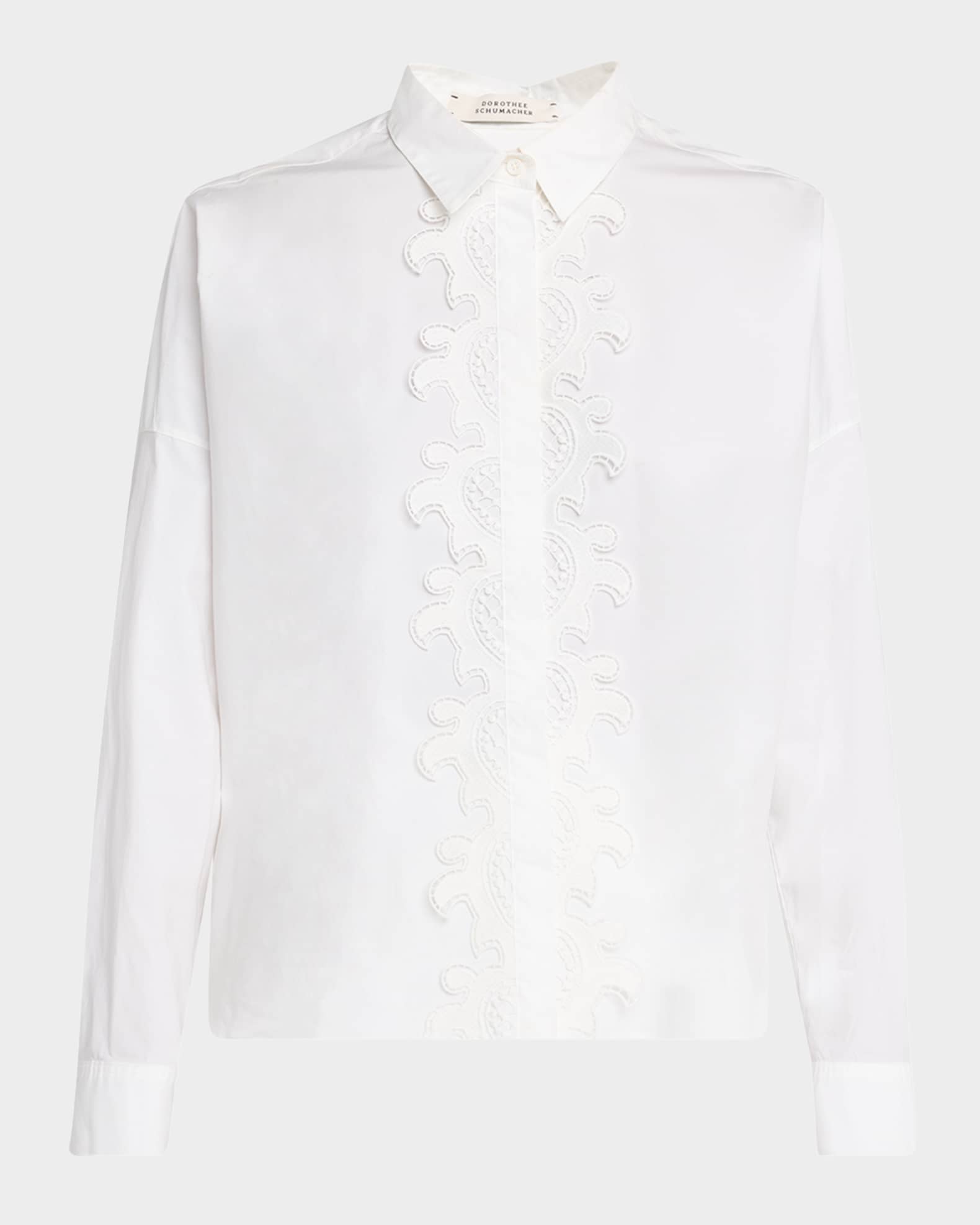 Poplin Power Button-Down Blouse 0