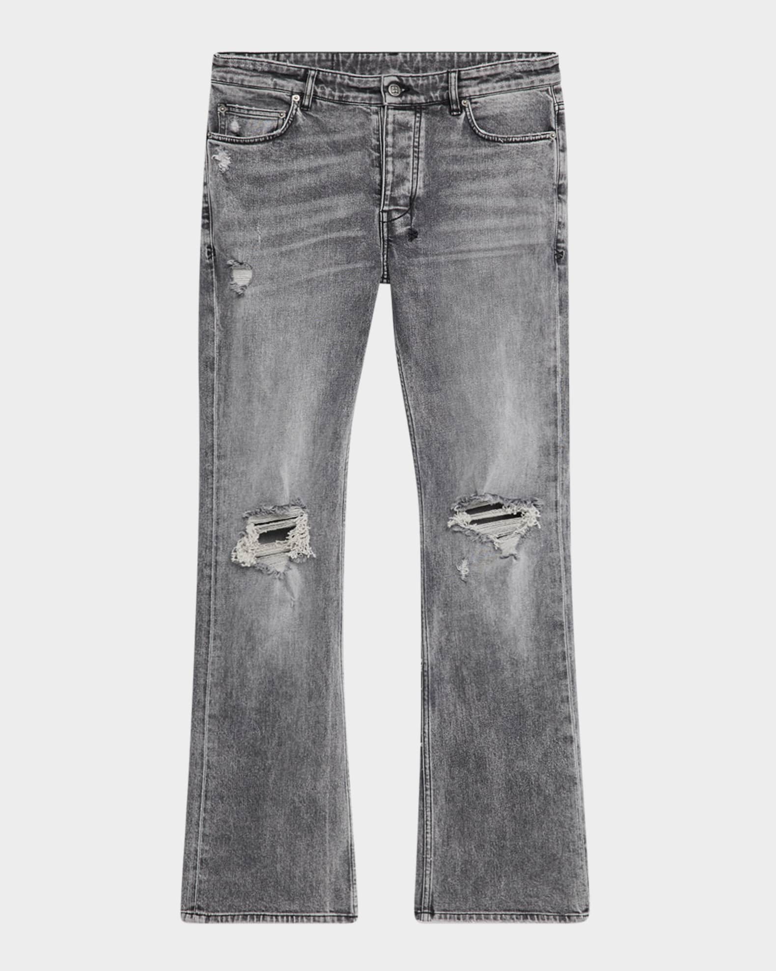 Men's Bronko Smoke Trashed Bootcut Jeans 0