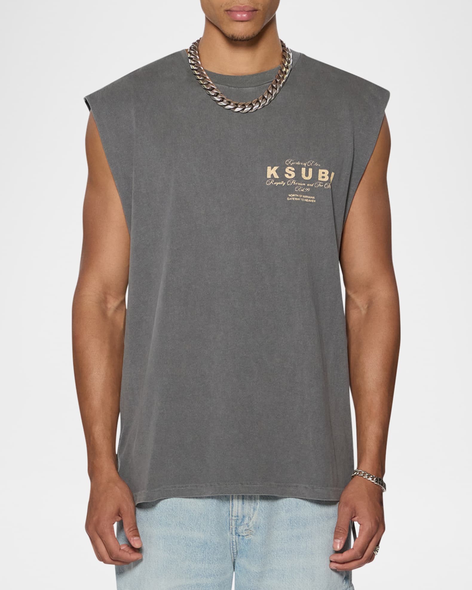Ksubi - Message Print Sleeveless Tee