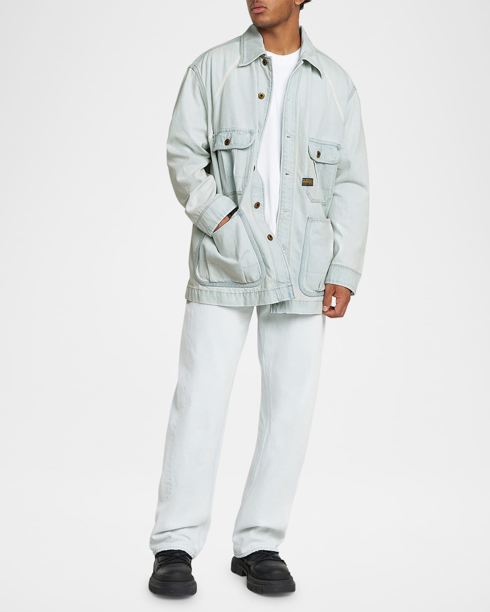 Men's Oversized Denim Chore Jacket 1
