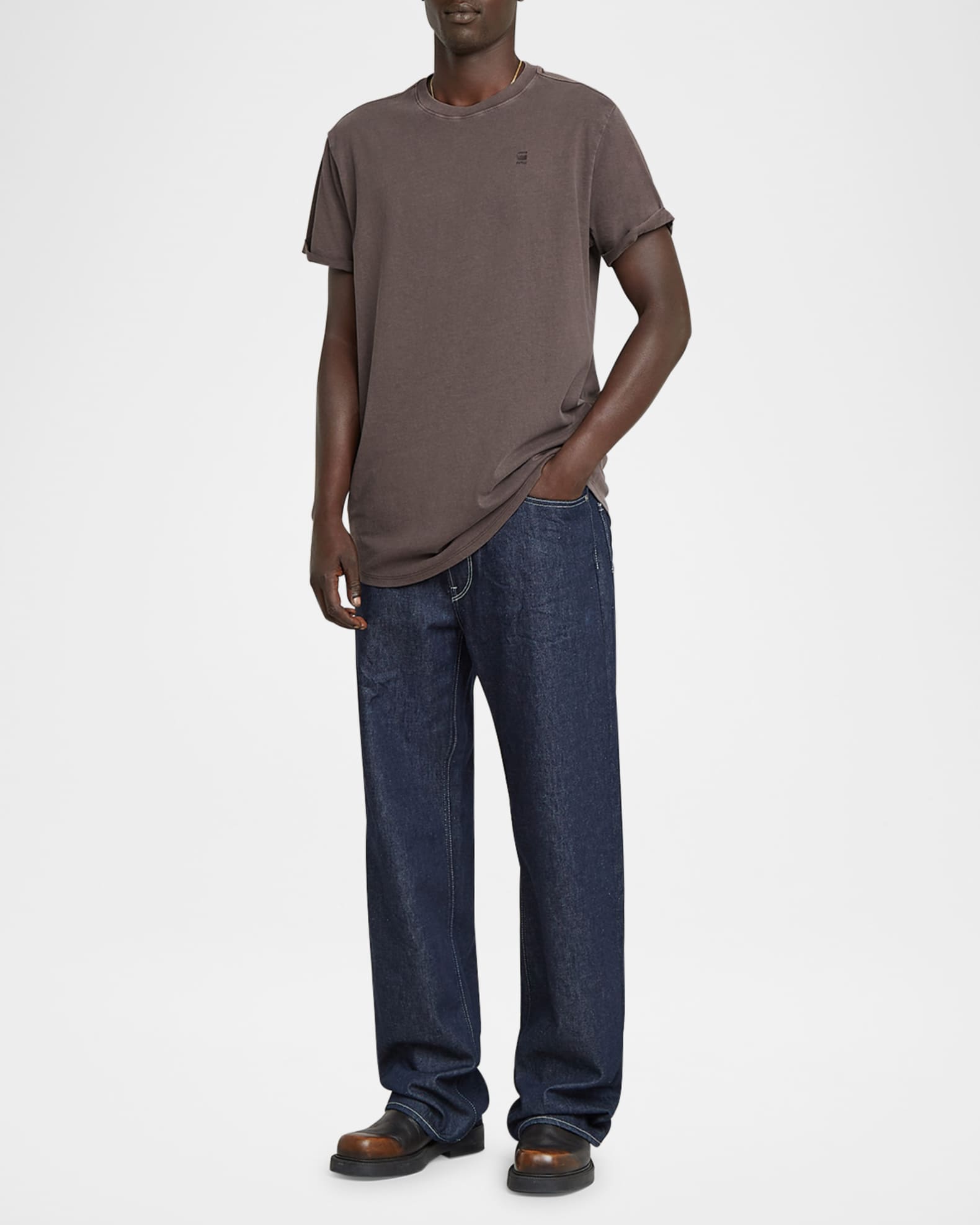 Men's Lash Overdyed Text T-Shirt 1