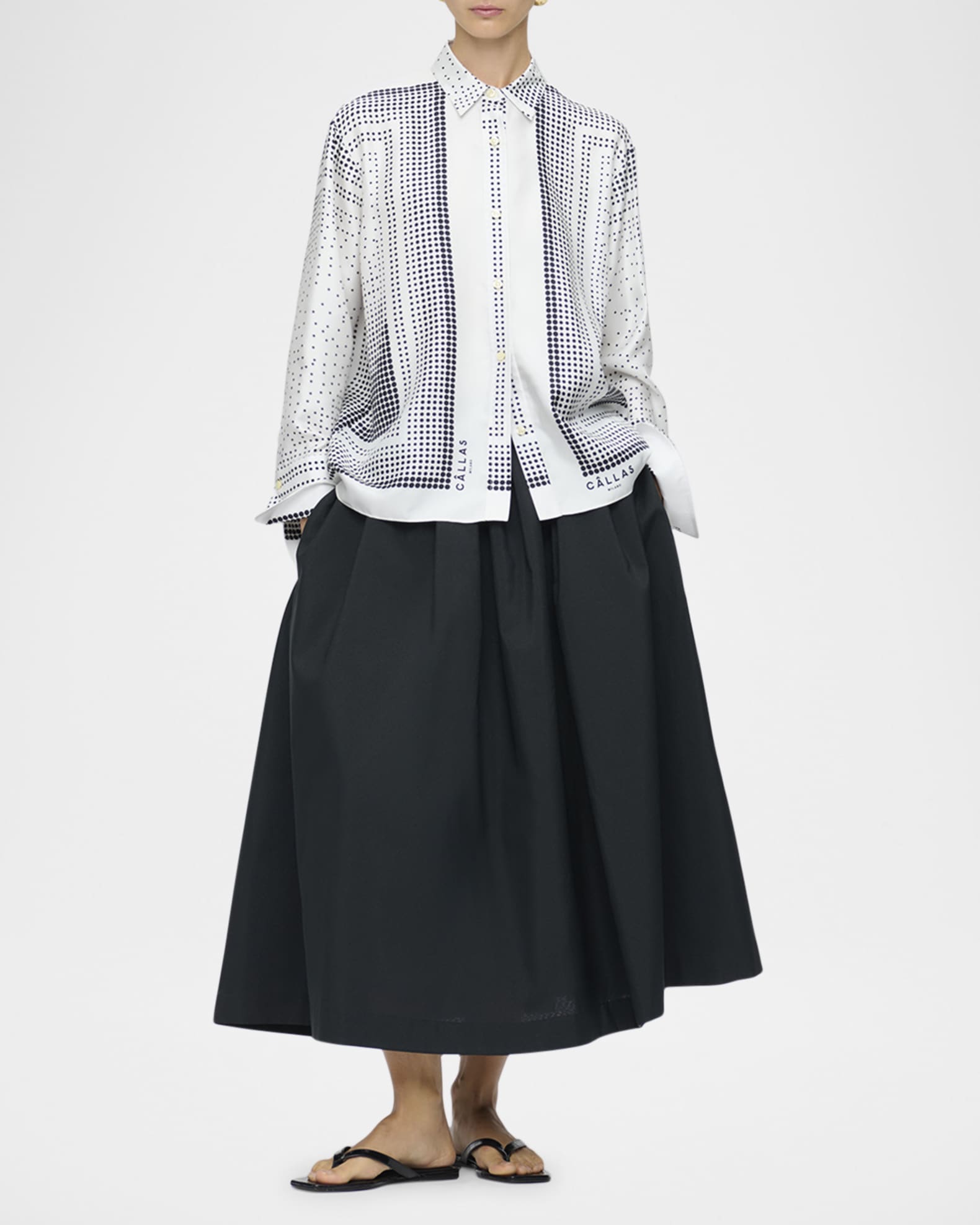 Paulina Dotted Silk Shirt 1