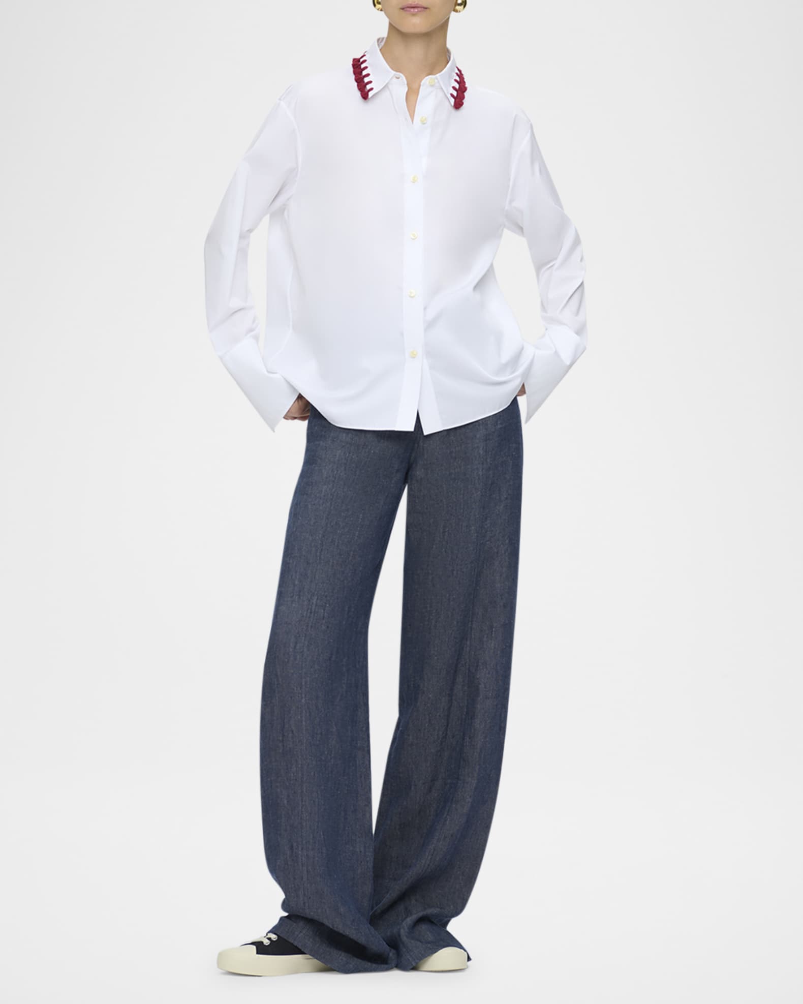 Billie Tassel-Embellished Cotton Shirt 1
