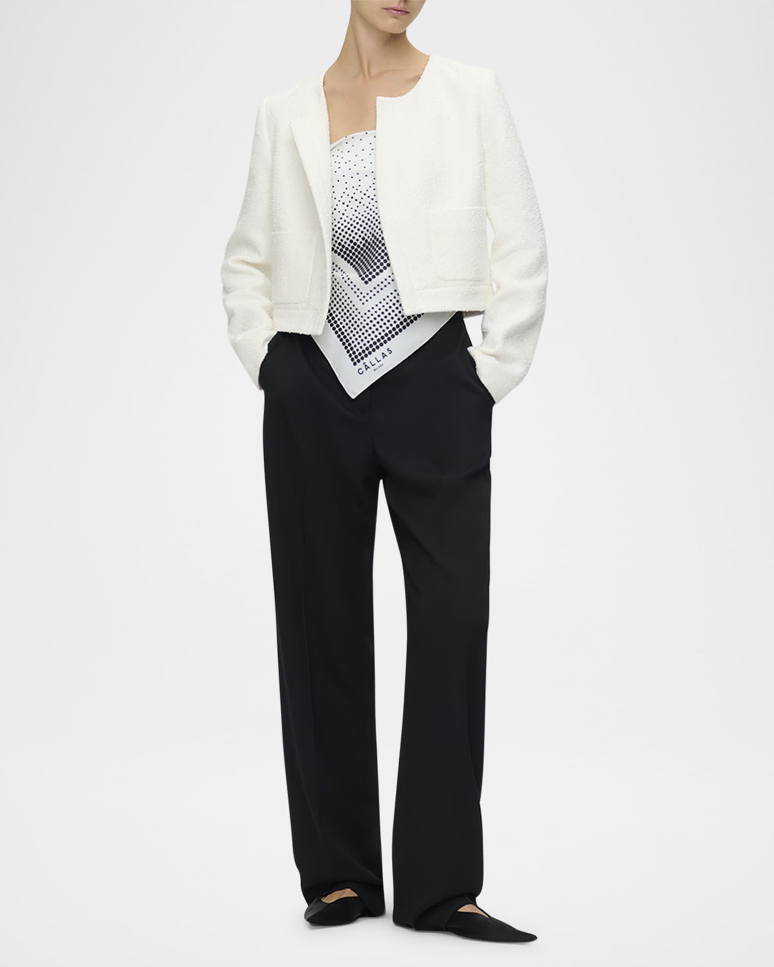 Alba Boucle Crop Blazer  1