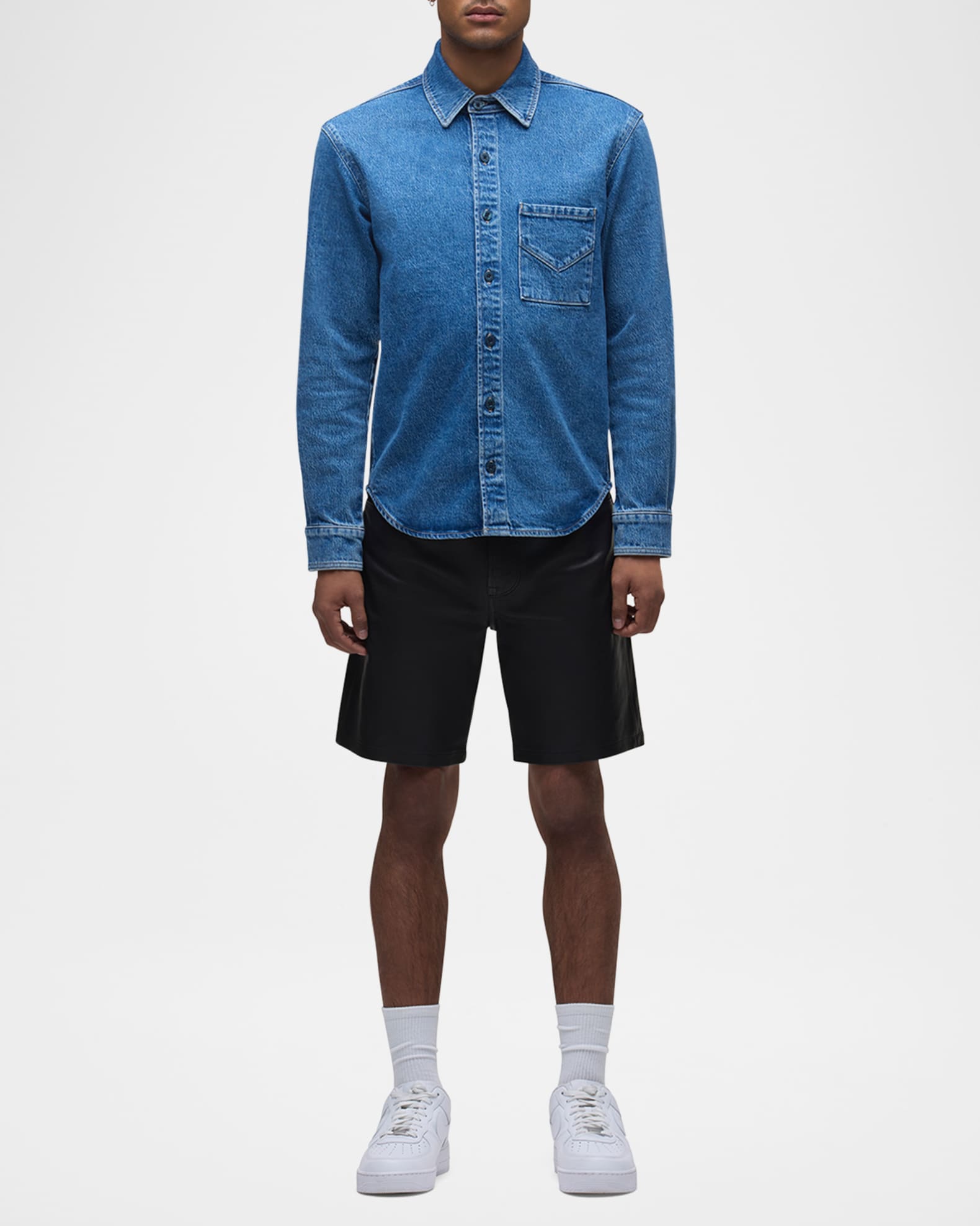 Men's 5-Pocket Leather Work Shorts 1