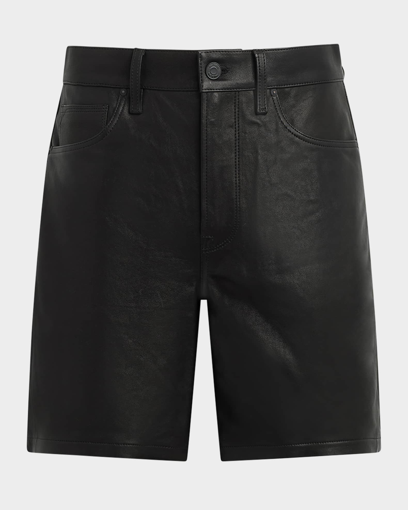 Men's 5-Pocket Leather Work Shorts 0