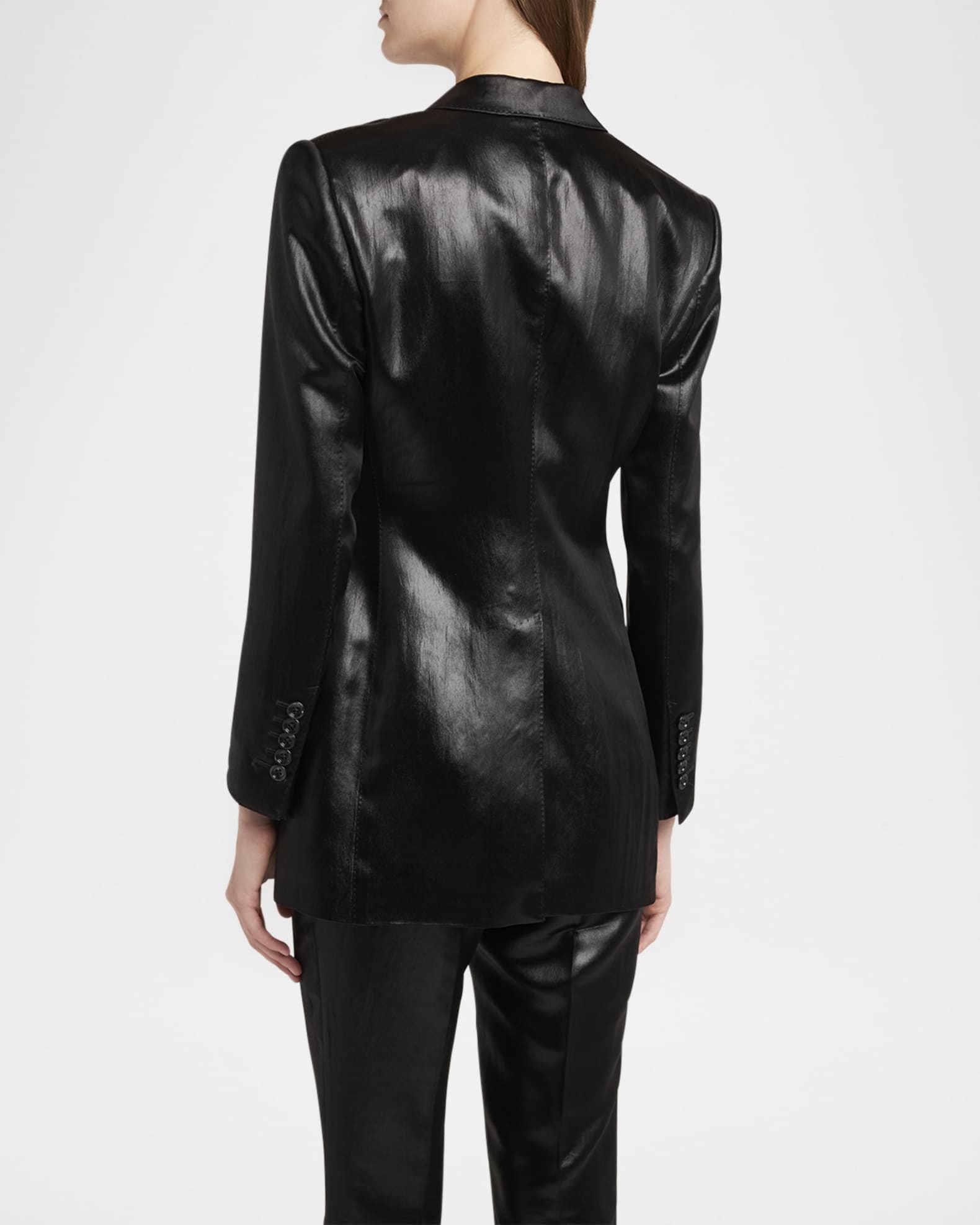 TOM FORD Liquid Satin Single-Breasted Blazer Jacket | Neiman