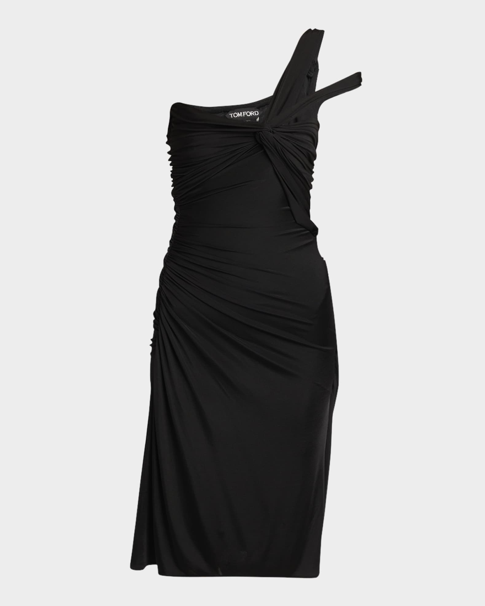 One-Shoulder Ruched Mini Dress 0