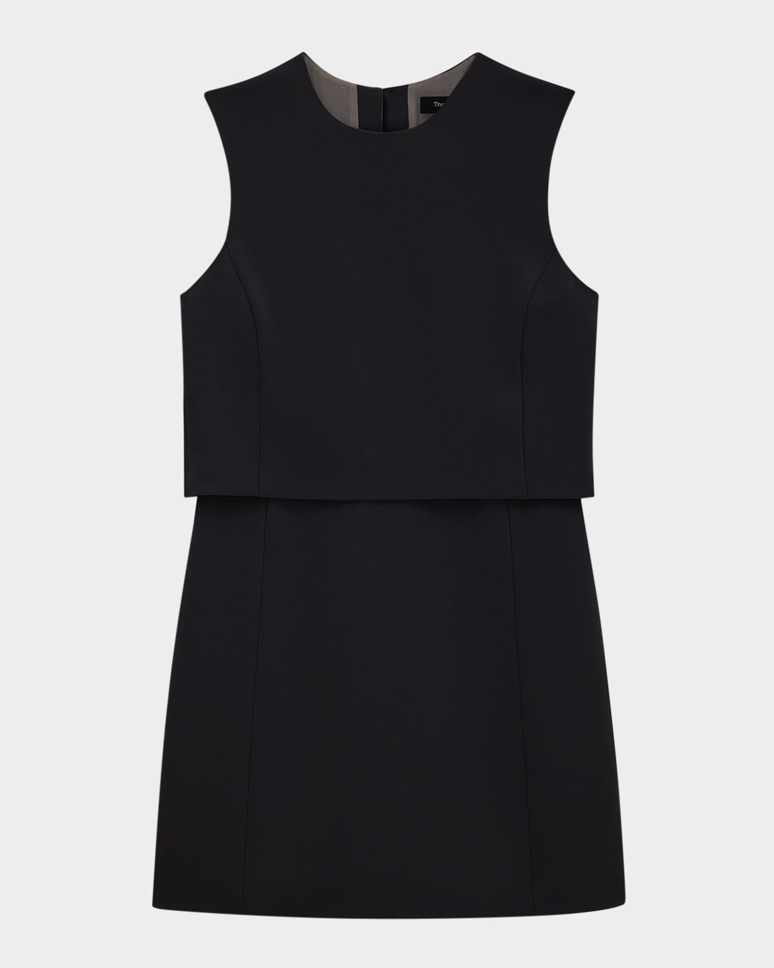 Crepe Sculpted Layer Mini Dress 0