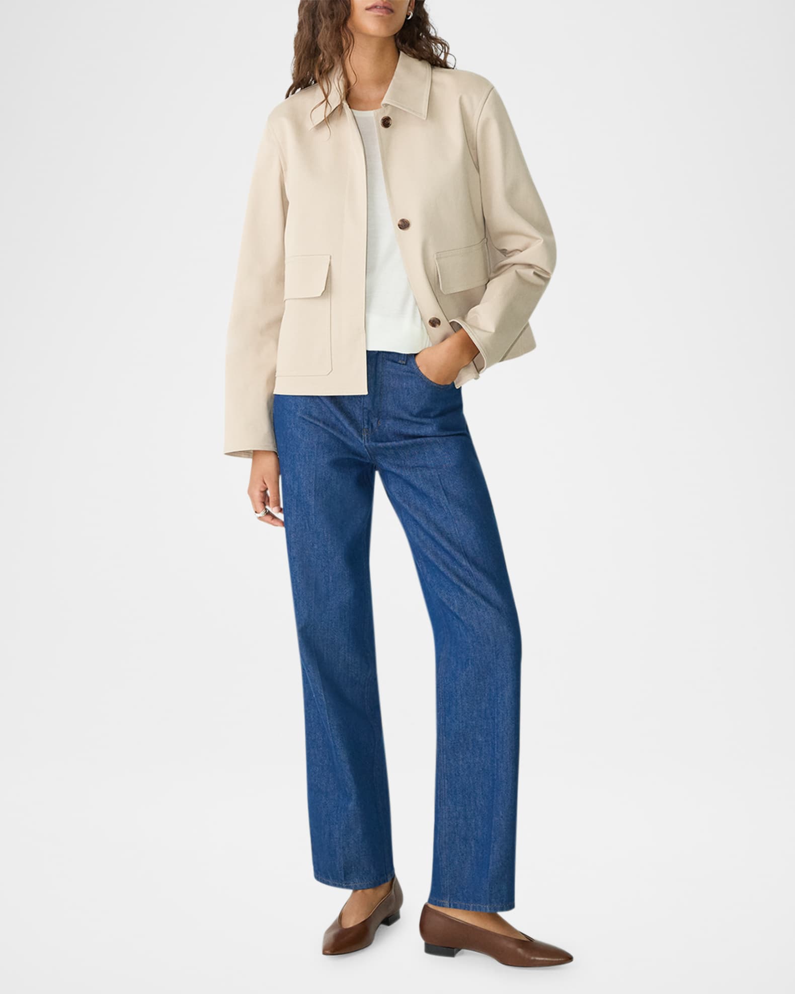 Short Boxy Trench Jacket 1