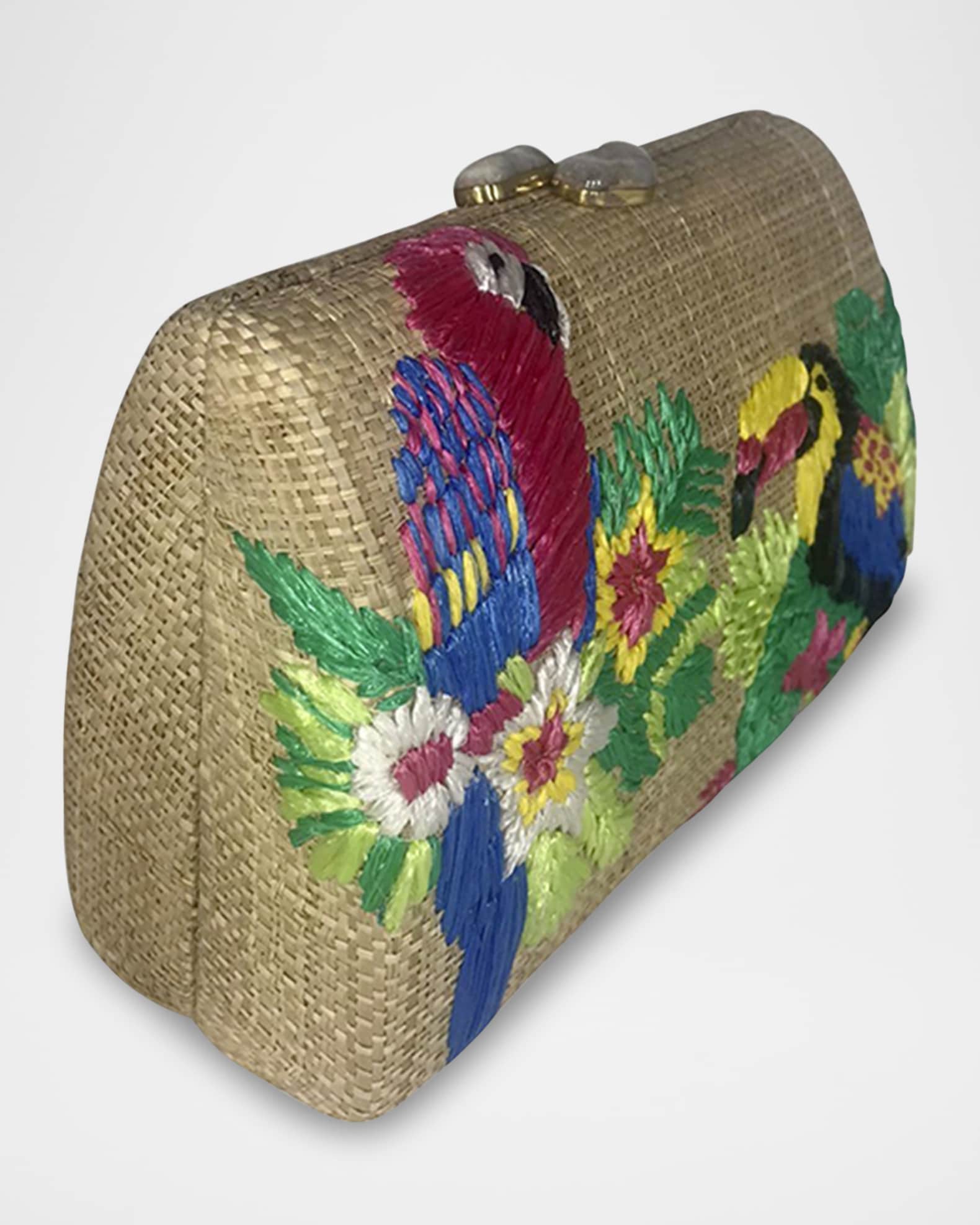 Candice Tropical Straw Shoulder Bag 1