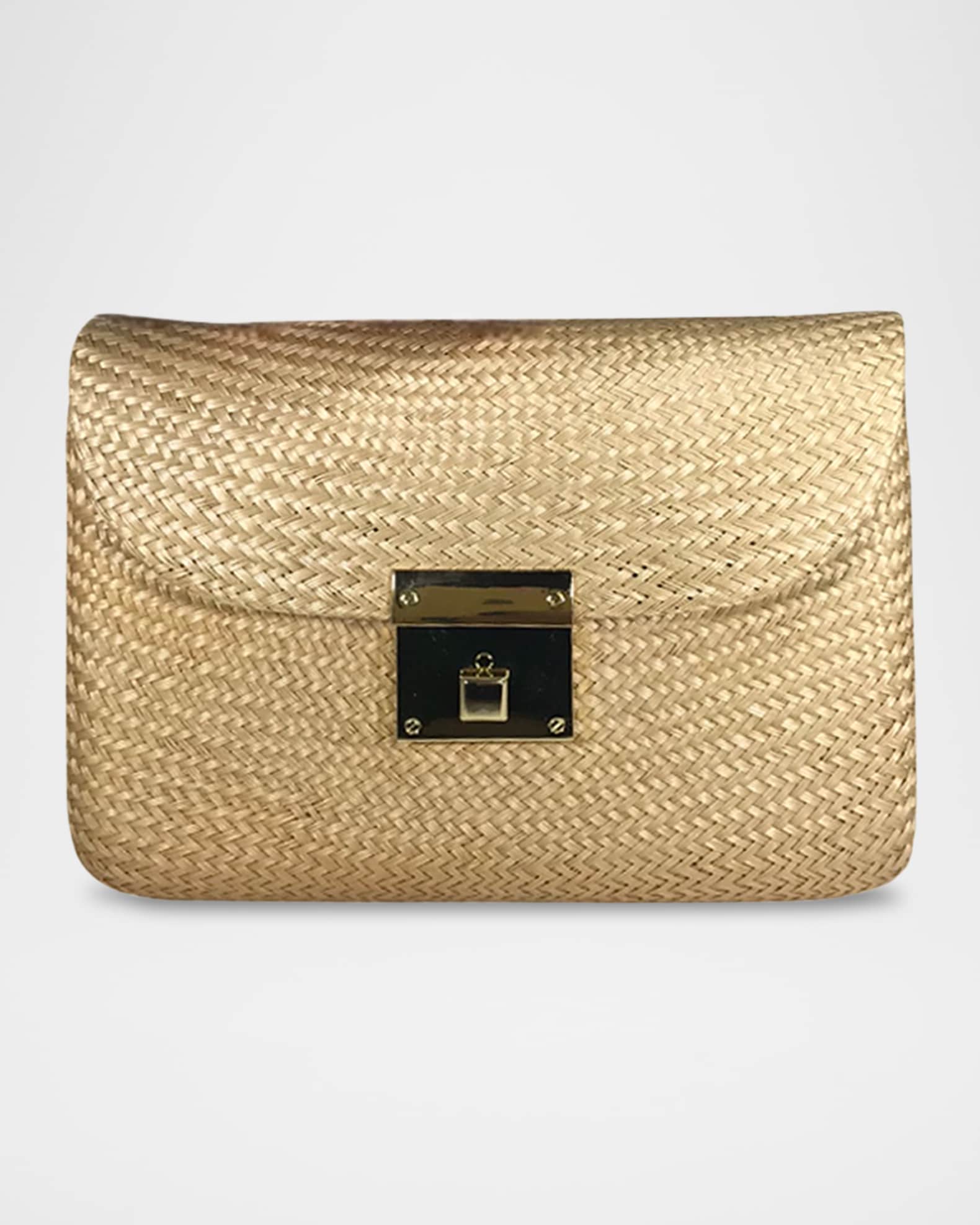 Sasha Bun Straw Clutch Bag 0
