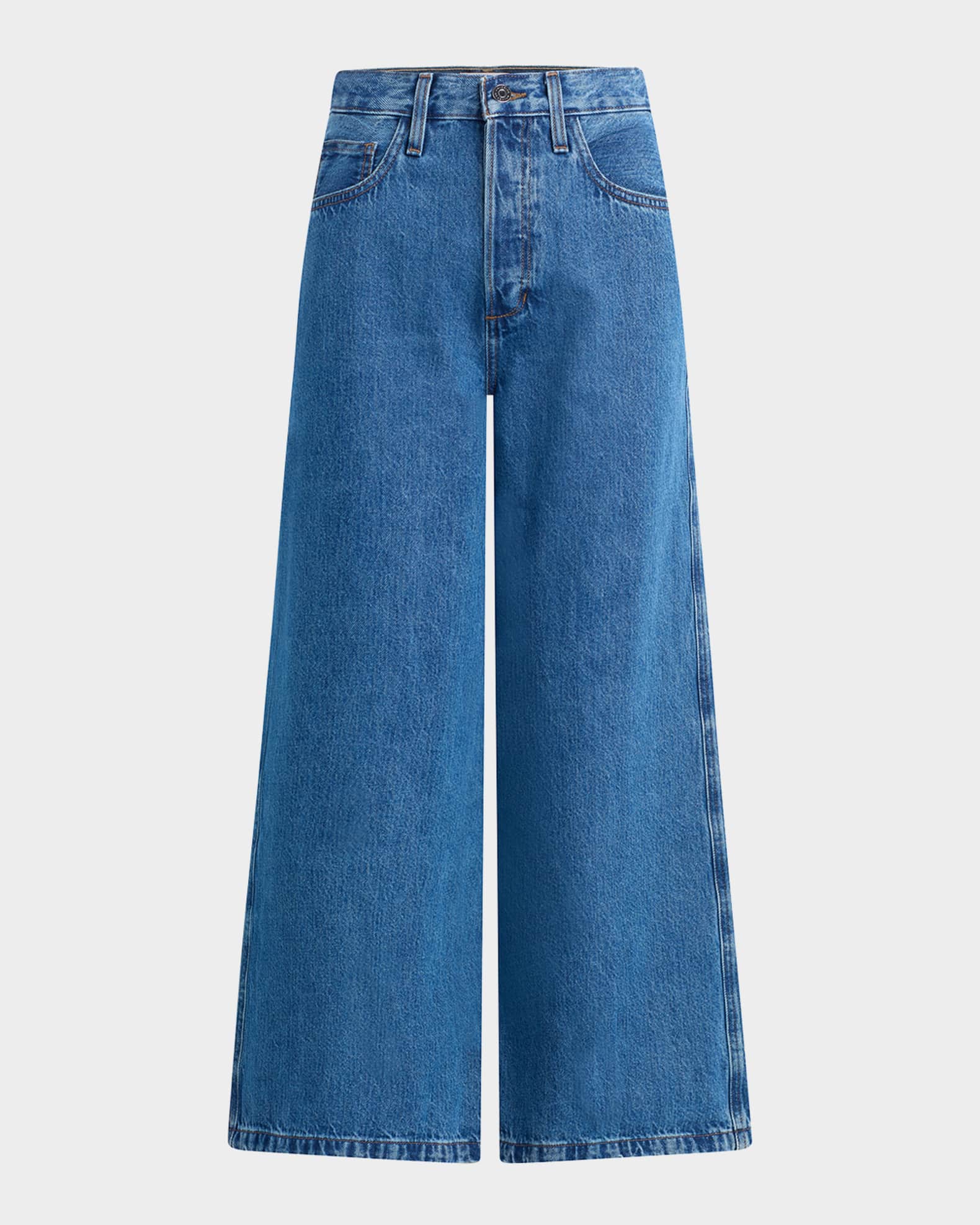 The Masha Super High-Rise Wide-Leg Cropped Jeans 0