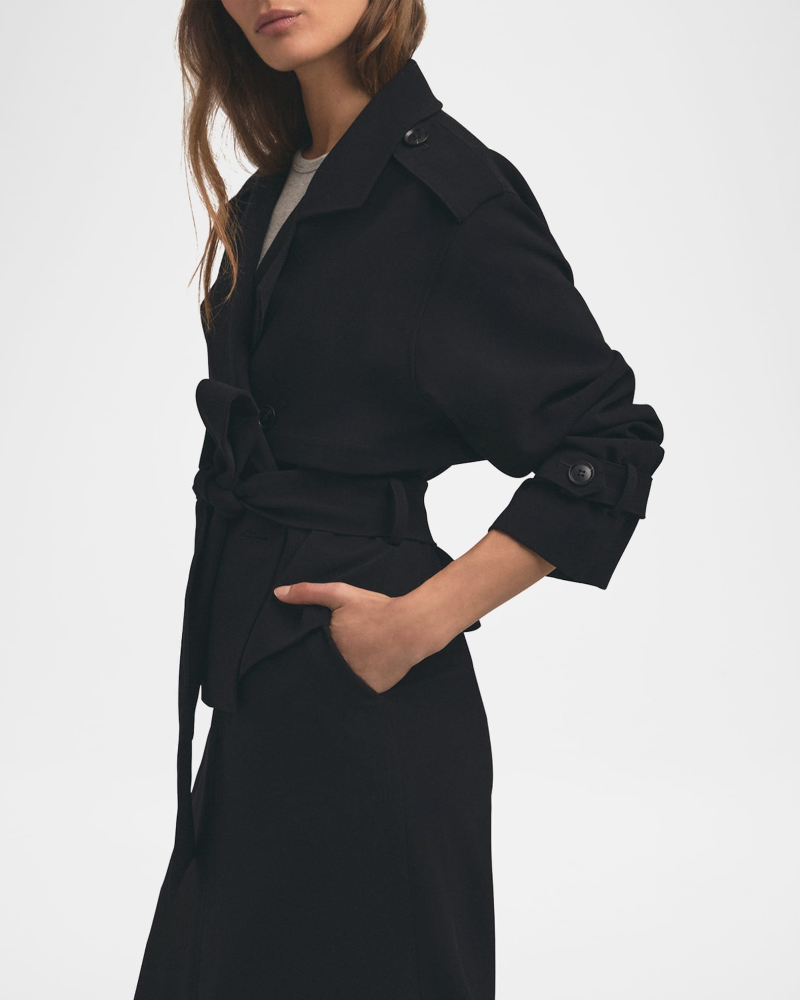 Favorite Daughter The Cropped Charles Trench Coat | Neiman Marcus
