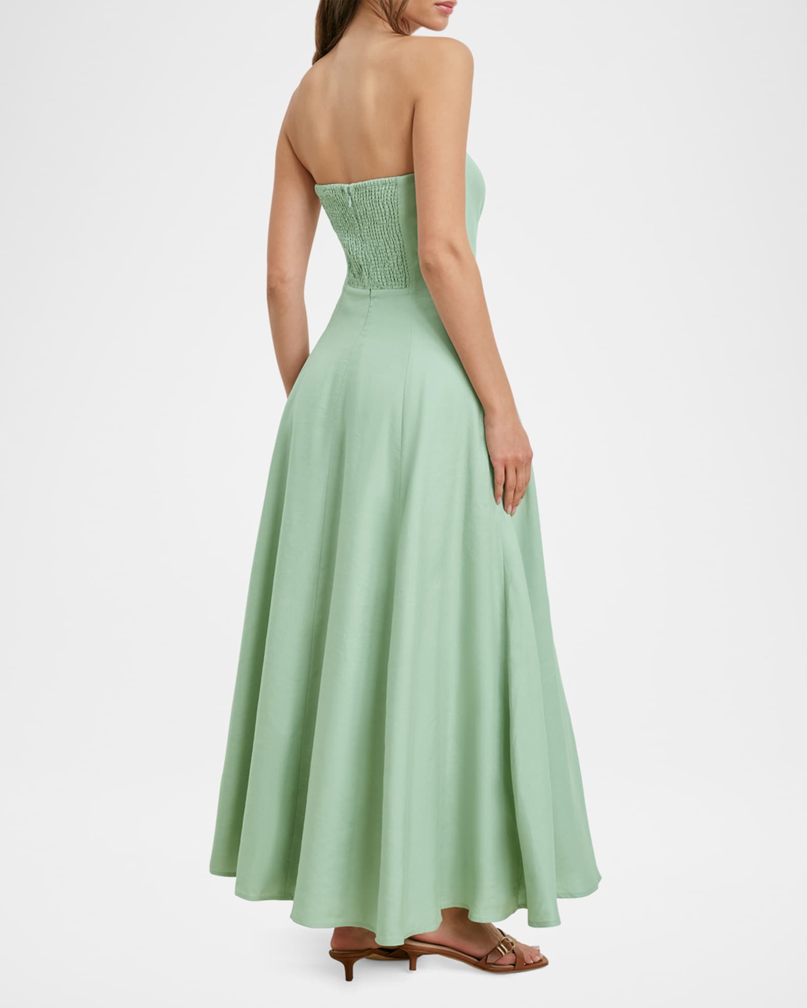 Favorite Daughter Women's The Favorite Strapless Maxi Dress - Light Sage - Size 10