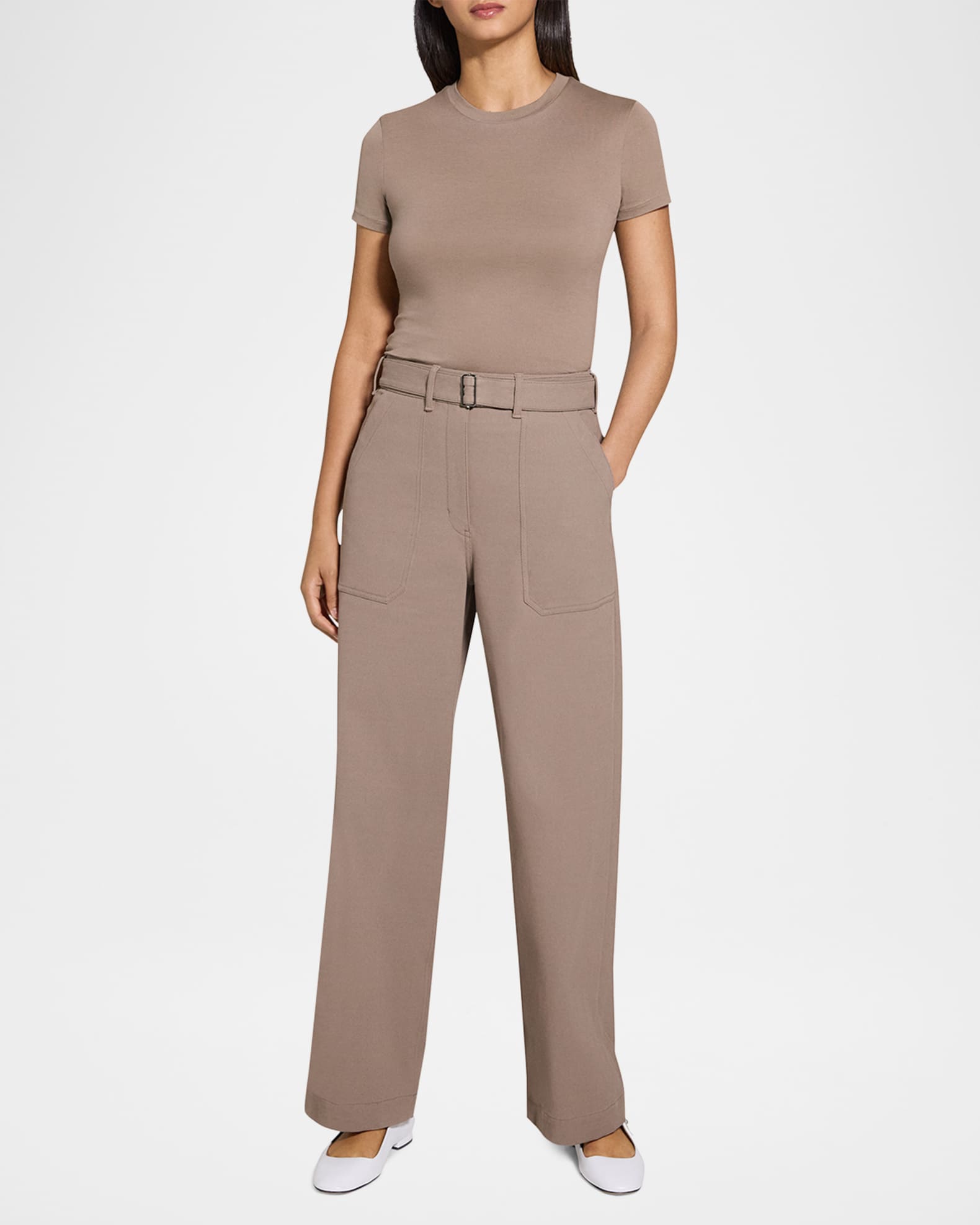 Theory Twill Utility Pants | Neiman Marcus