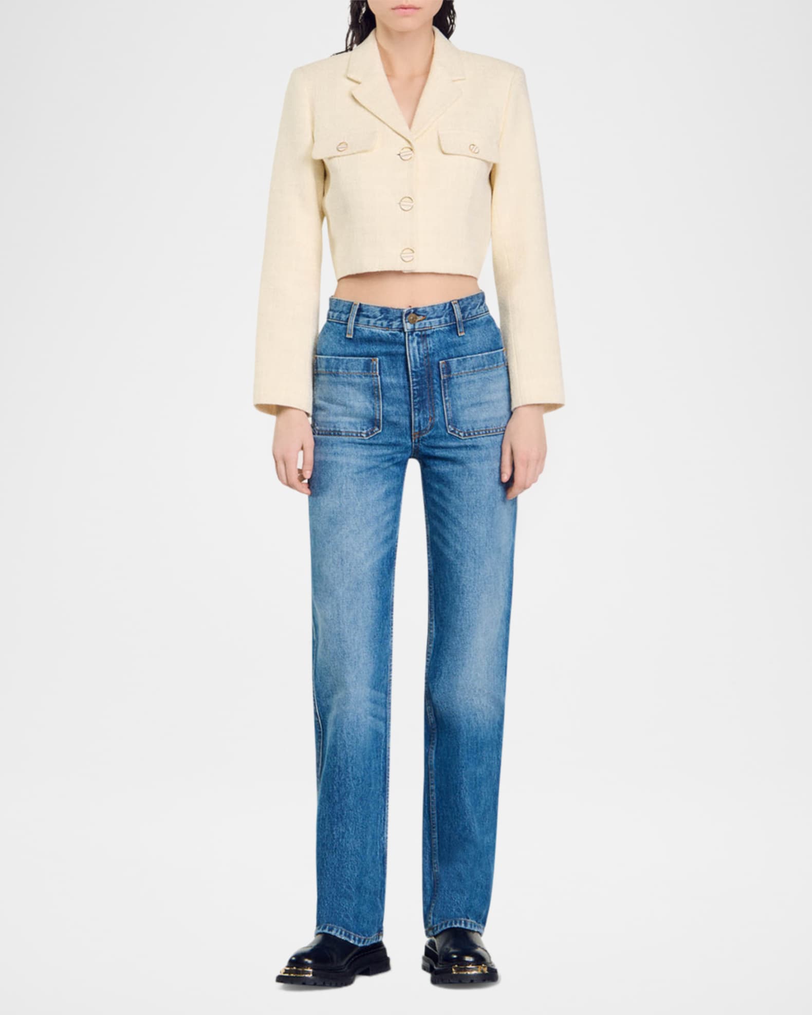 Moore Faded Denim Jeans 1