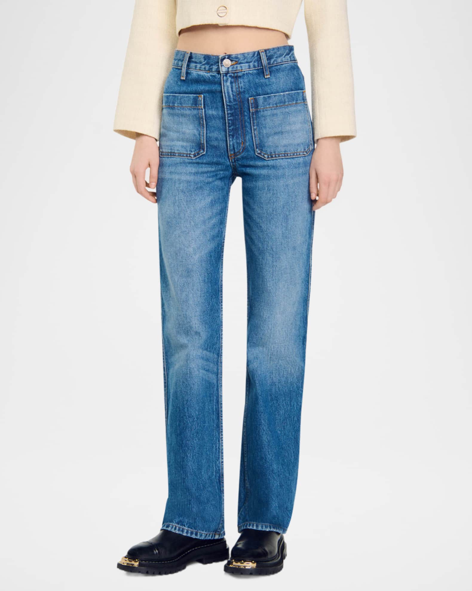 Sandro Moore Faded Denim Jeans Neiman Marcus