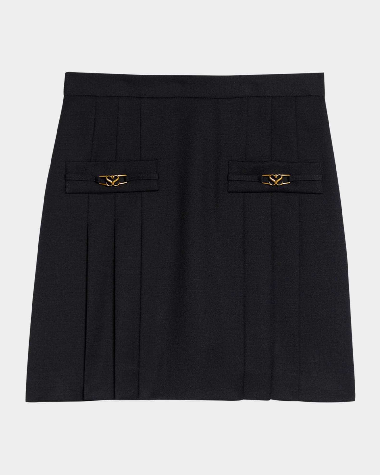 Rebeca Stitched Pleat Mini Skirt 0