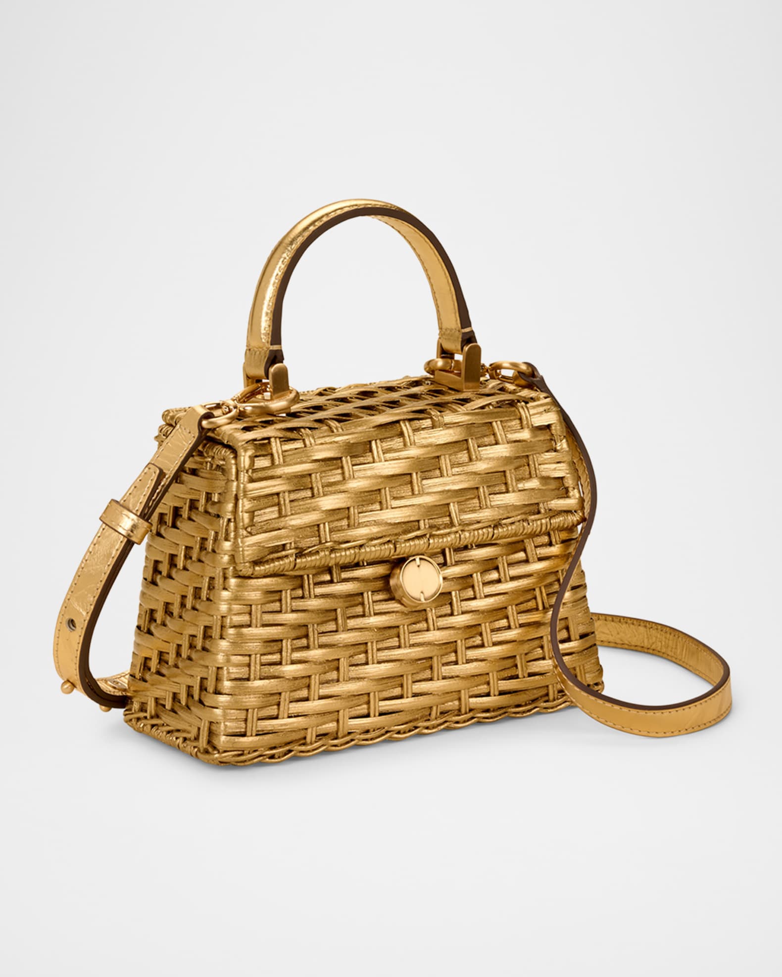 Sybil Nano Metallic Woven Crossbody Bag 1