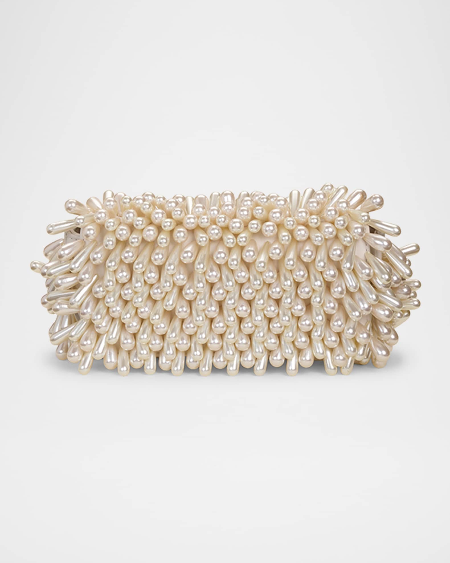 Perla Pearly Beaded Shoulder Bag 0