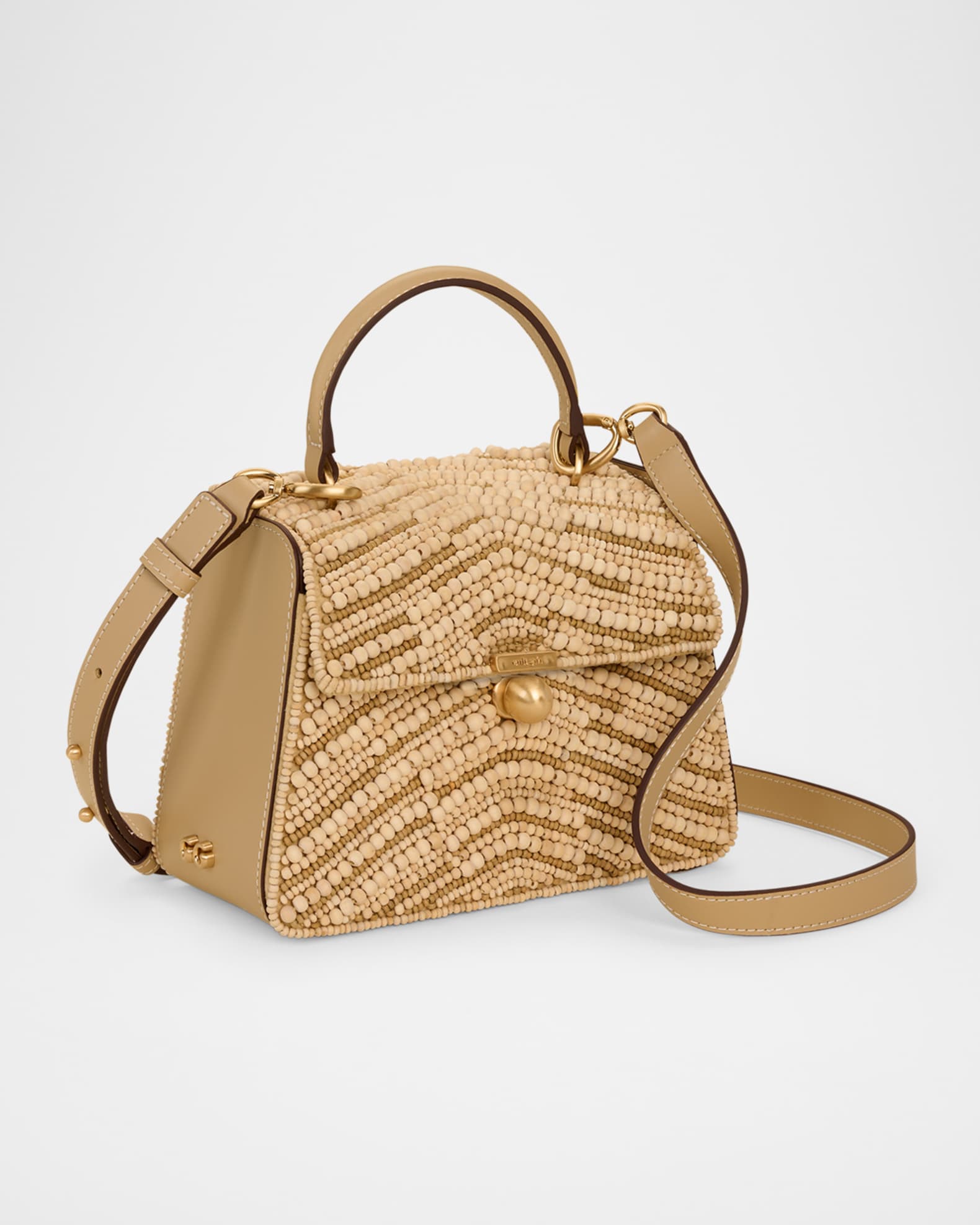 Sybil Beaded Leather Crossbody Bag 1