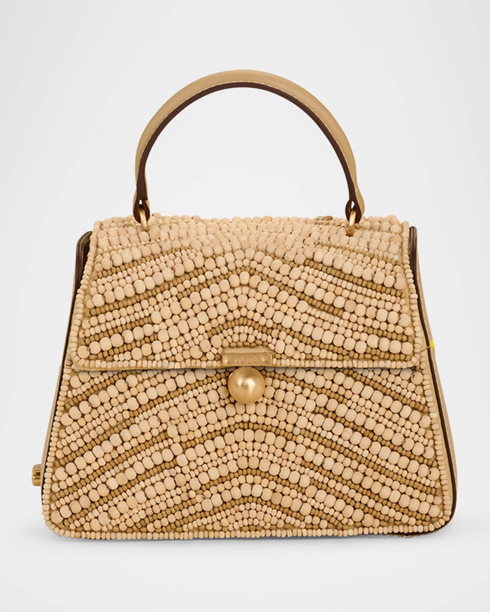 Sybil Beaded Leather Crossbody Bag 0