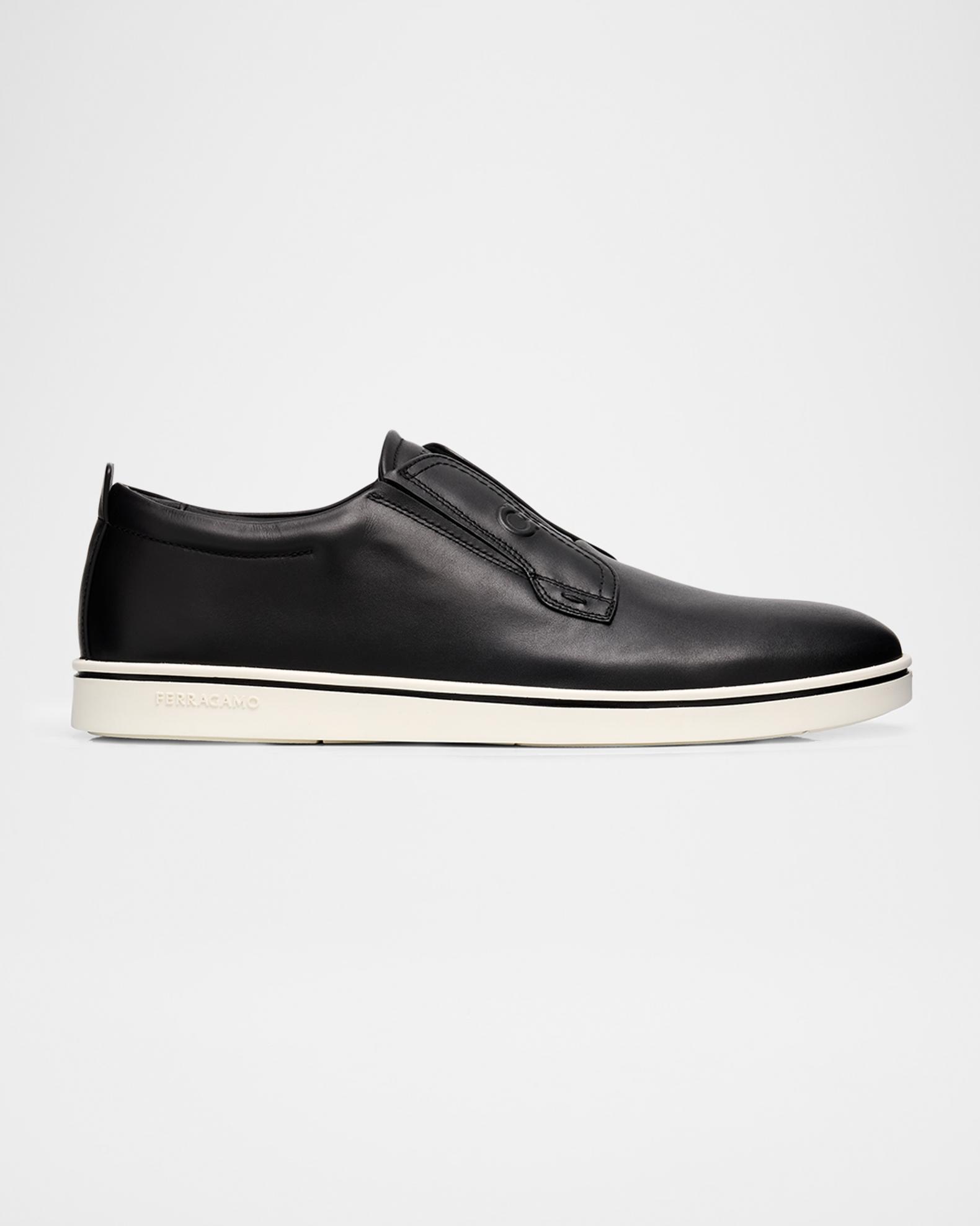 Salvatore Ferragamo Shoes,Salvatore Ferragamo Black Leather Slip-Ons,AUTHENTIC. Salvatore Ferragamo Douglas Hickory Calf Size 10.5D | eBay main image 2