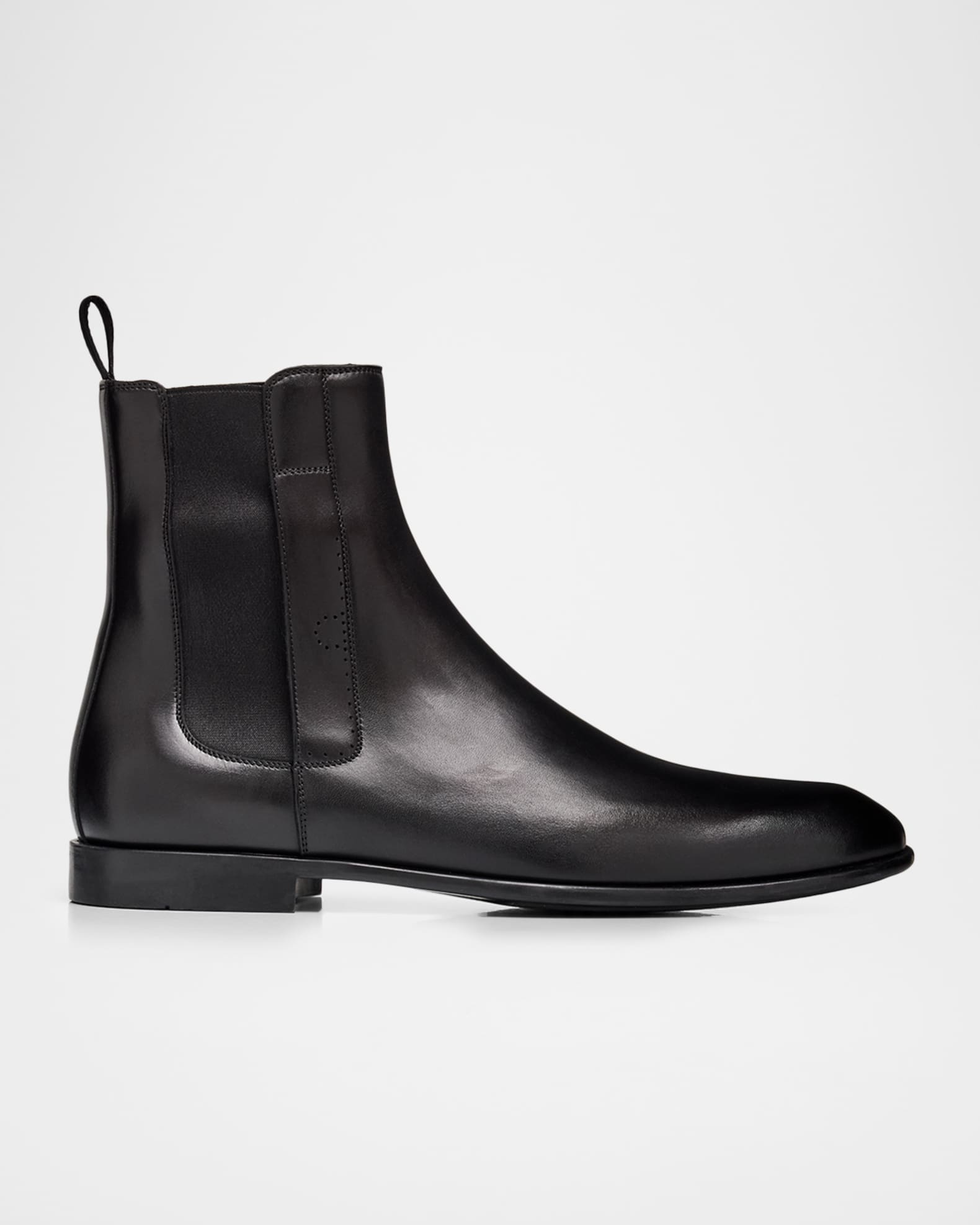 Ferragamo Men's Angle Smooth Leather Chelsea Boots | Neiman Marcus
