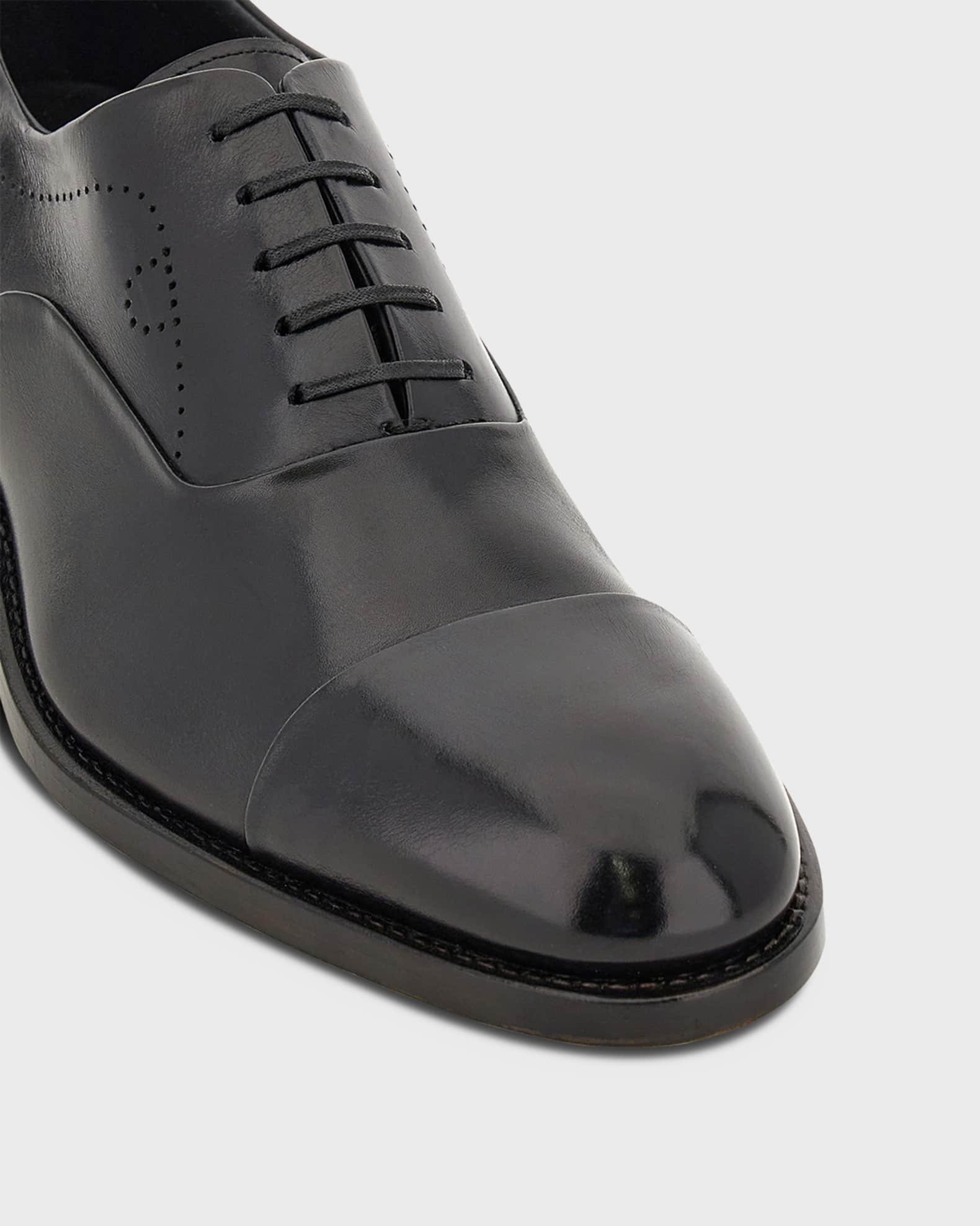 Ferragamo Men's Albert Tramezza Cap-Toe Brogue Leather Oxfords